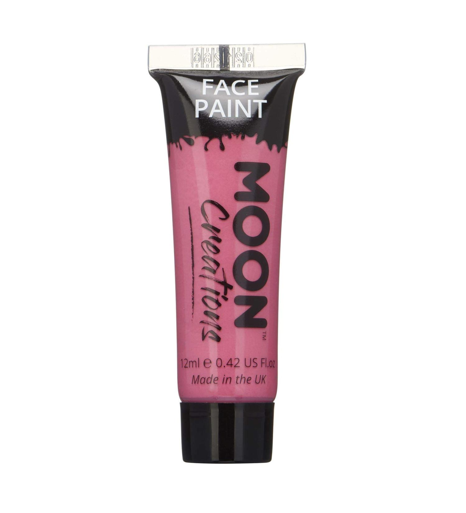 Moon Creations Bright Pink Face & Body Paint Tubes - 12ml | No Flake, Cruelty Free | Made in UK | For Kids, Adults, Festivals, Halloween - Buy Online on GoSupps.com