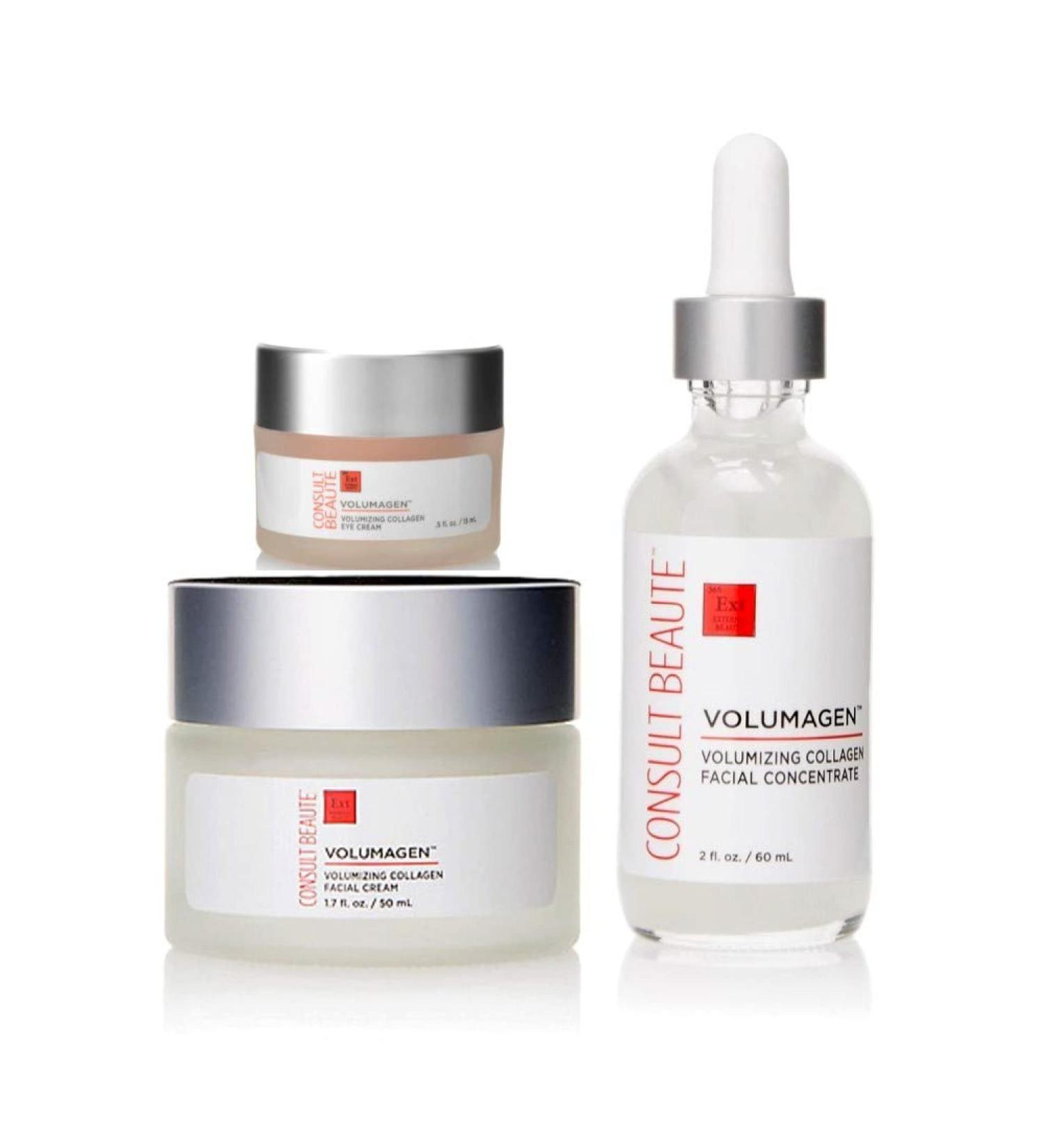 Consult Beaute Volumagen TRIO: Serum, Volumizing Cream, Anti-Aging Eye Cream with Collagen & Hyaluronic Acid - Buy Online on GoSupps.com