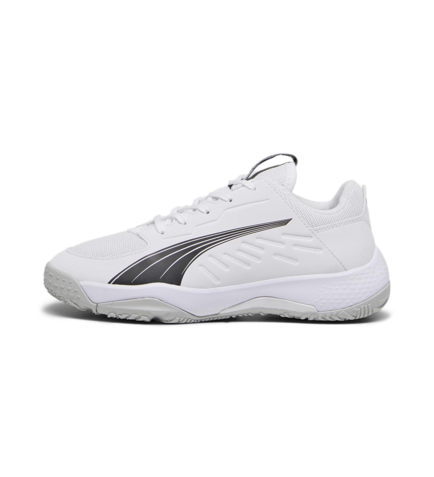 PUMA Unisex Kids Accelerate Jr Handball Shoe - EU 37 White/Black/Gray - International Shipping Available - Buy Online on GoSupps.com