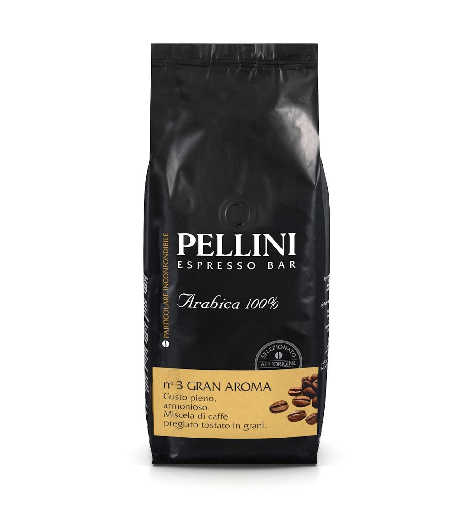 Pellini N.3 Gran Aroma Coffee Beans - 100% Arabica Espresso 1kg Rich & Harmonious Flavor - Buy Online on GoSupps.com