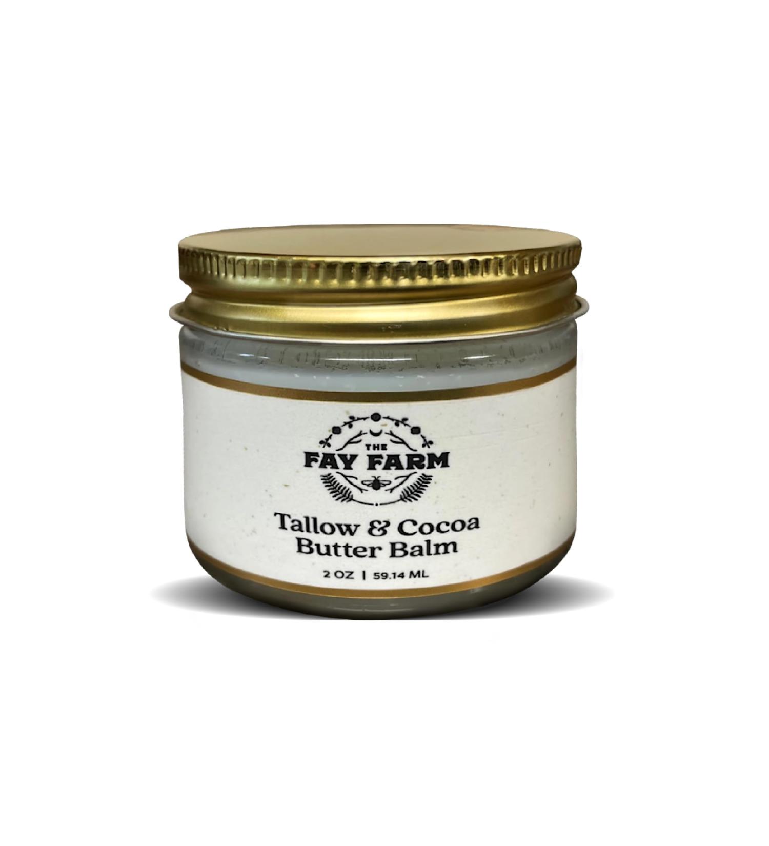 Organic Tallow & Cocoa Butter Balm | 2 oz | Vitamin-Rich Hydrating Moisturizer for Face & Body | Herb-Infused Essential Oils - Buy Online on GoSupps.com