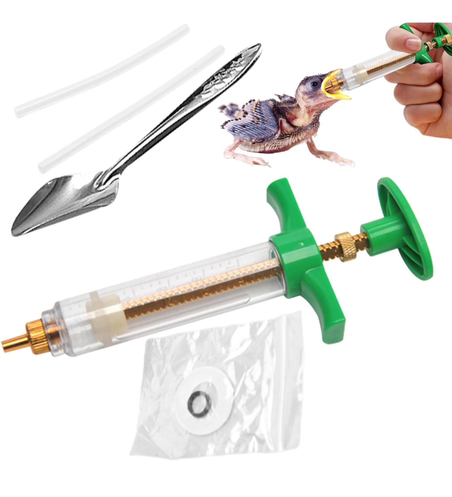 Baby Bird Feeding Kit 6PCS 20ML Baby Birds Feeding Syringe with Hose and Spoons Hand Feeding Device with Scale and Positioning Screw for Sick Bird - Buy Online on GoSupps.com