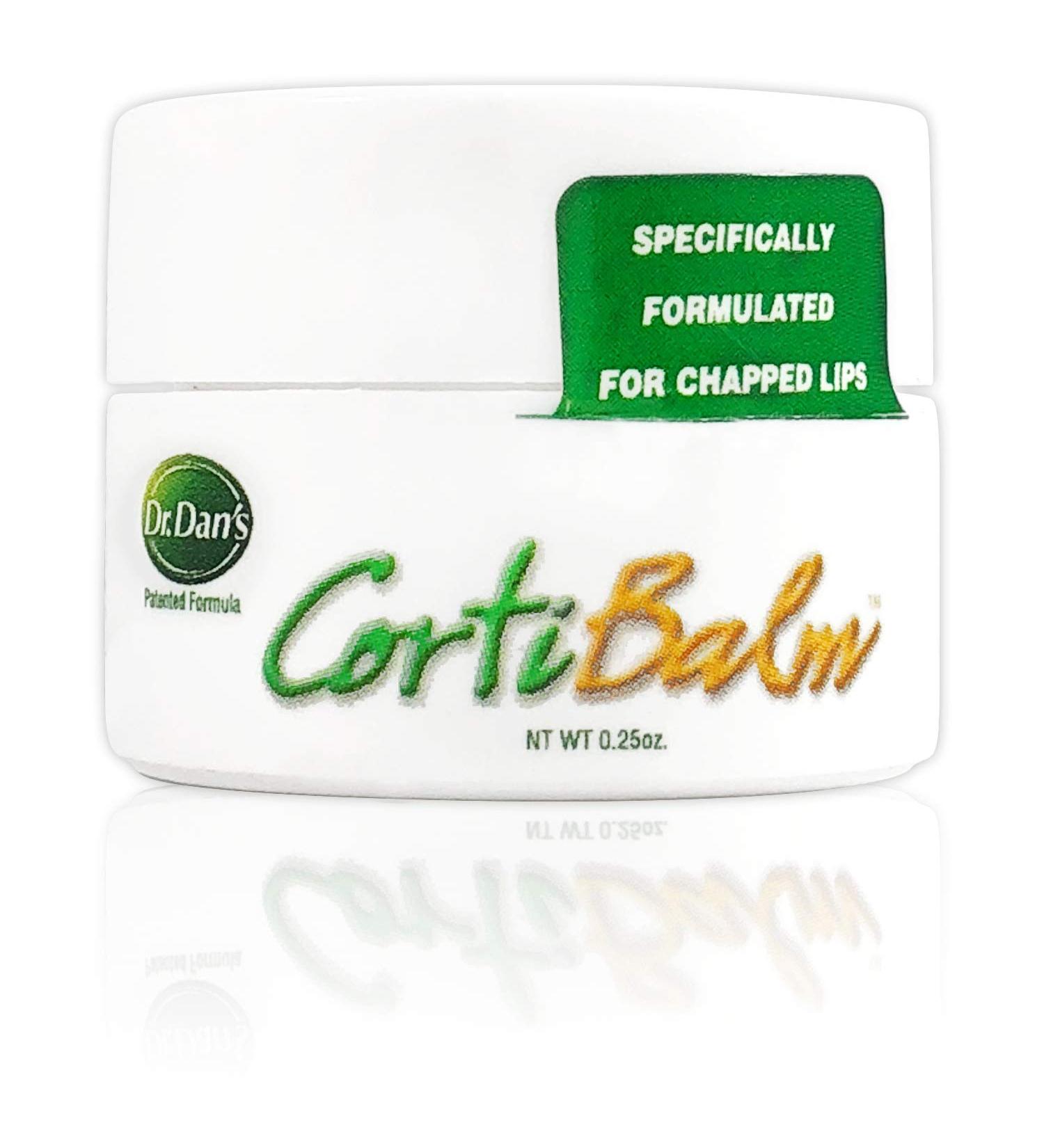 Dr. Dan's Cortibalm Jar - 1 Pack - Healing Lip Balm for Dry Cracked Lips - Men, Women, Children - 0.25oz Unflavored - Severe Chapped Lip Relief - Buy Online on GoSupps.com