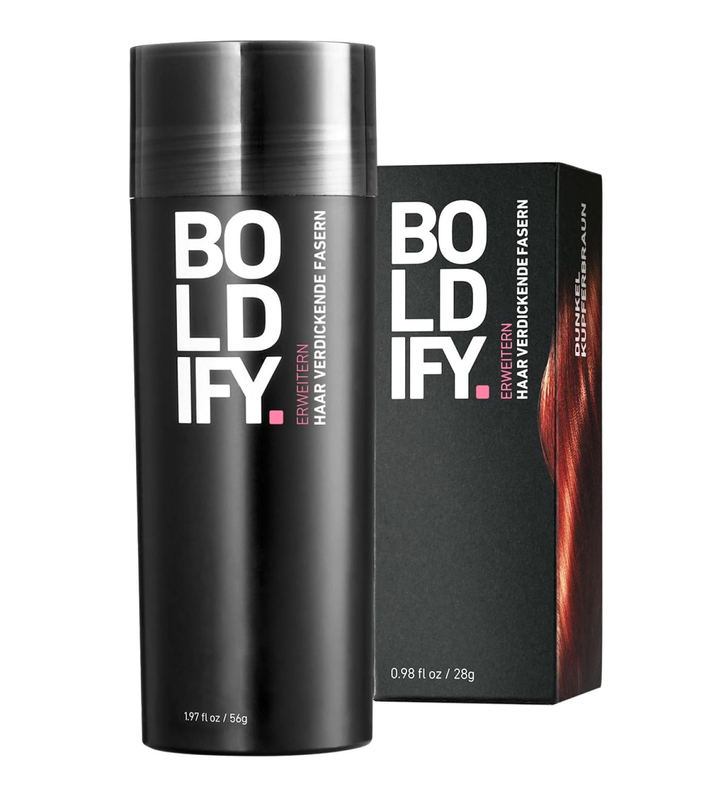 Boldify Scatter Hair Powder for Thinning Hair - Dark Chestnut Brown (56g) - Hides Hair Loss in 15 Sec - Ideal for Men & Women - Large Bottle - Buy Online on GoSupps.com