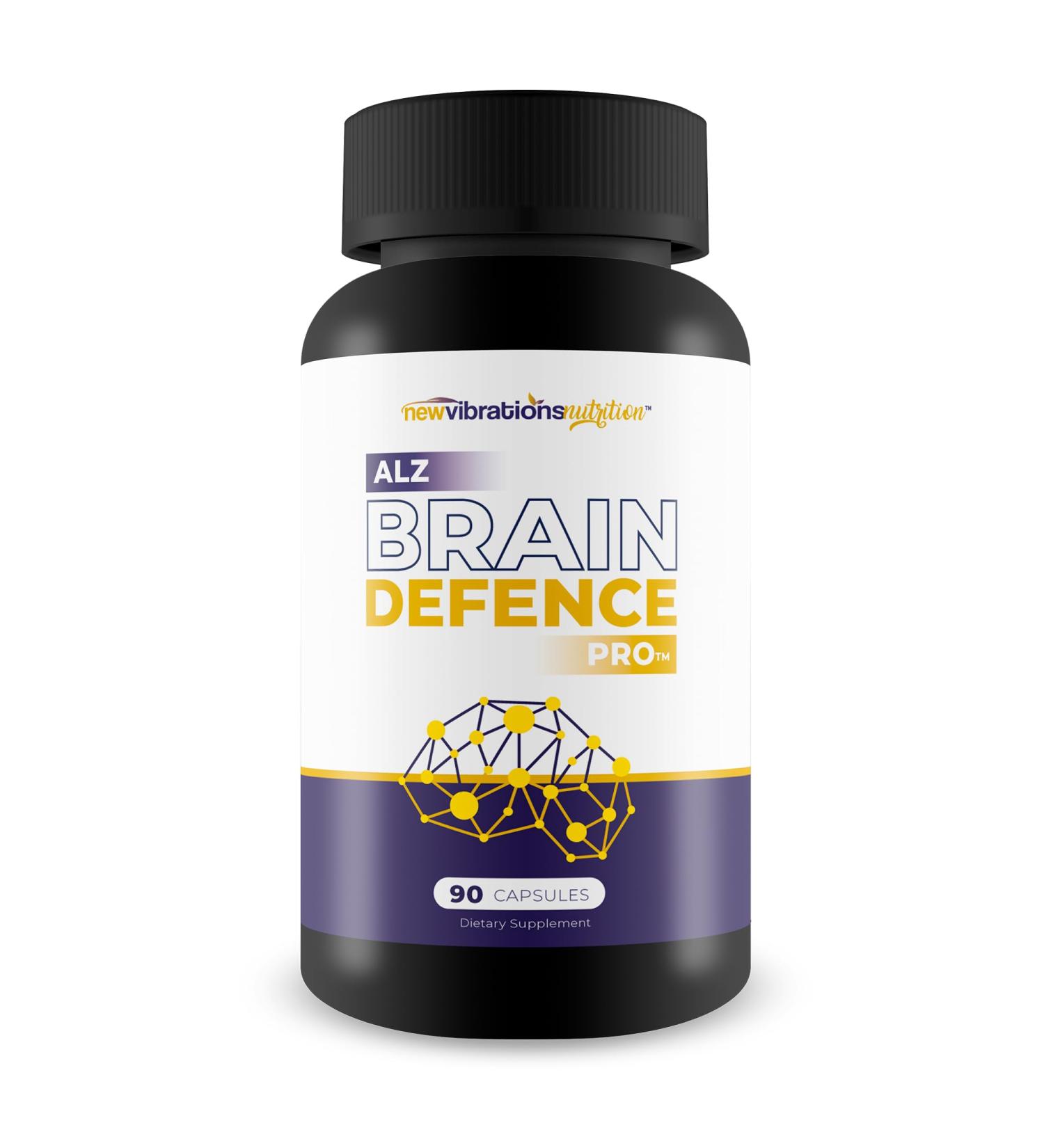 ALZ Brain Defence Pro - Our Best Advanced Memory Formula - Turmeric Memory and Brain Memory Support Supplement - Brain Booster Supplement for Focus Memory Clarity Energy - Memory Pills - Buy Online on GoSupps.com