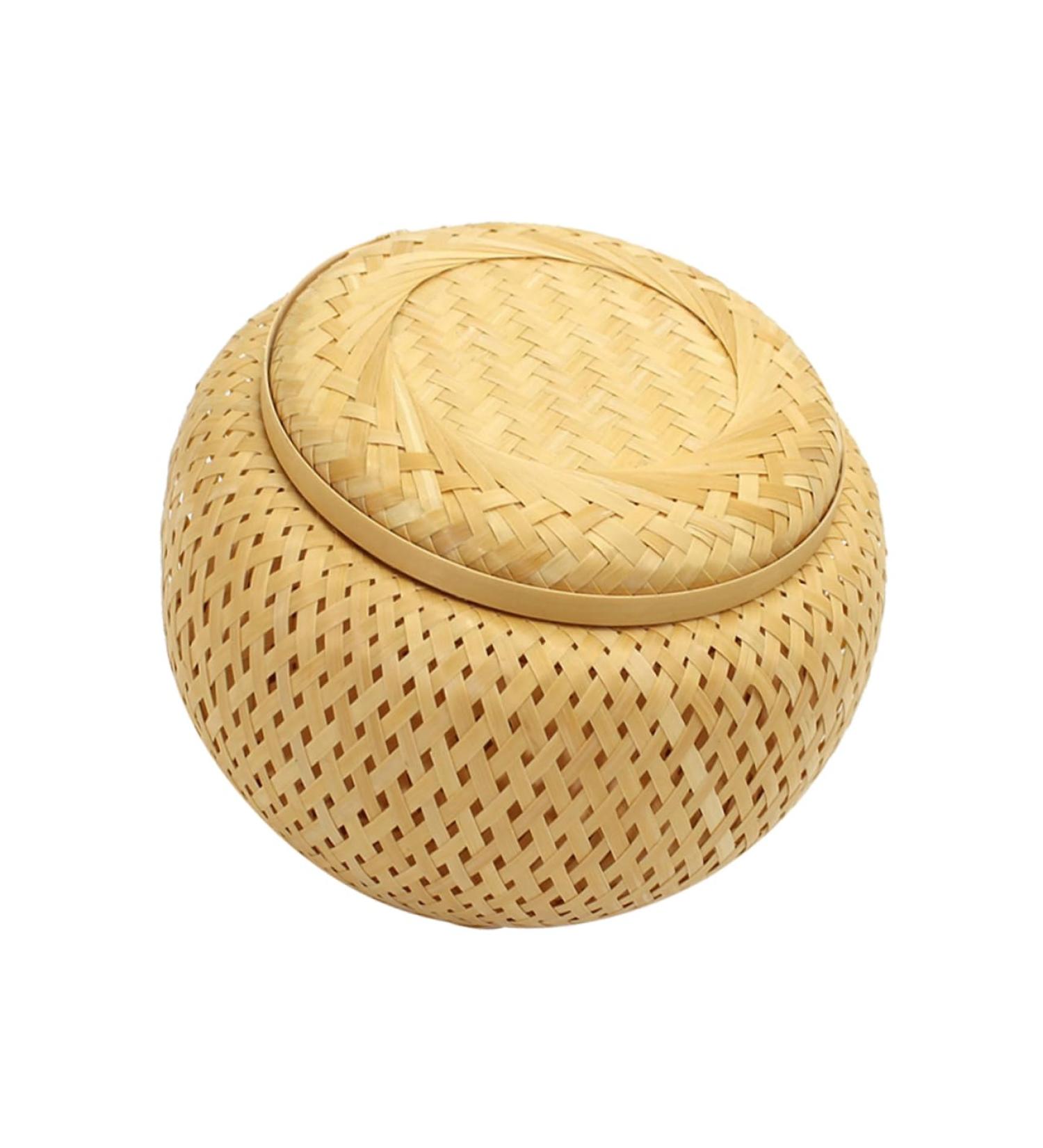 Cabilock Flower Tea Basket Containers for Food Tea House Basket Household Storage Rack Weaving 10X10X8CM As Shown - Buy Online on GoSupps.com