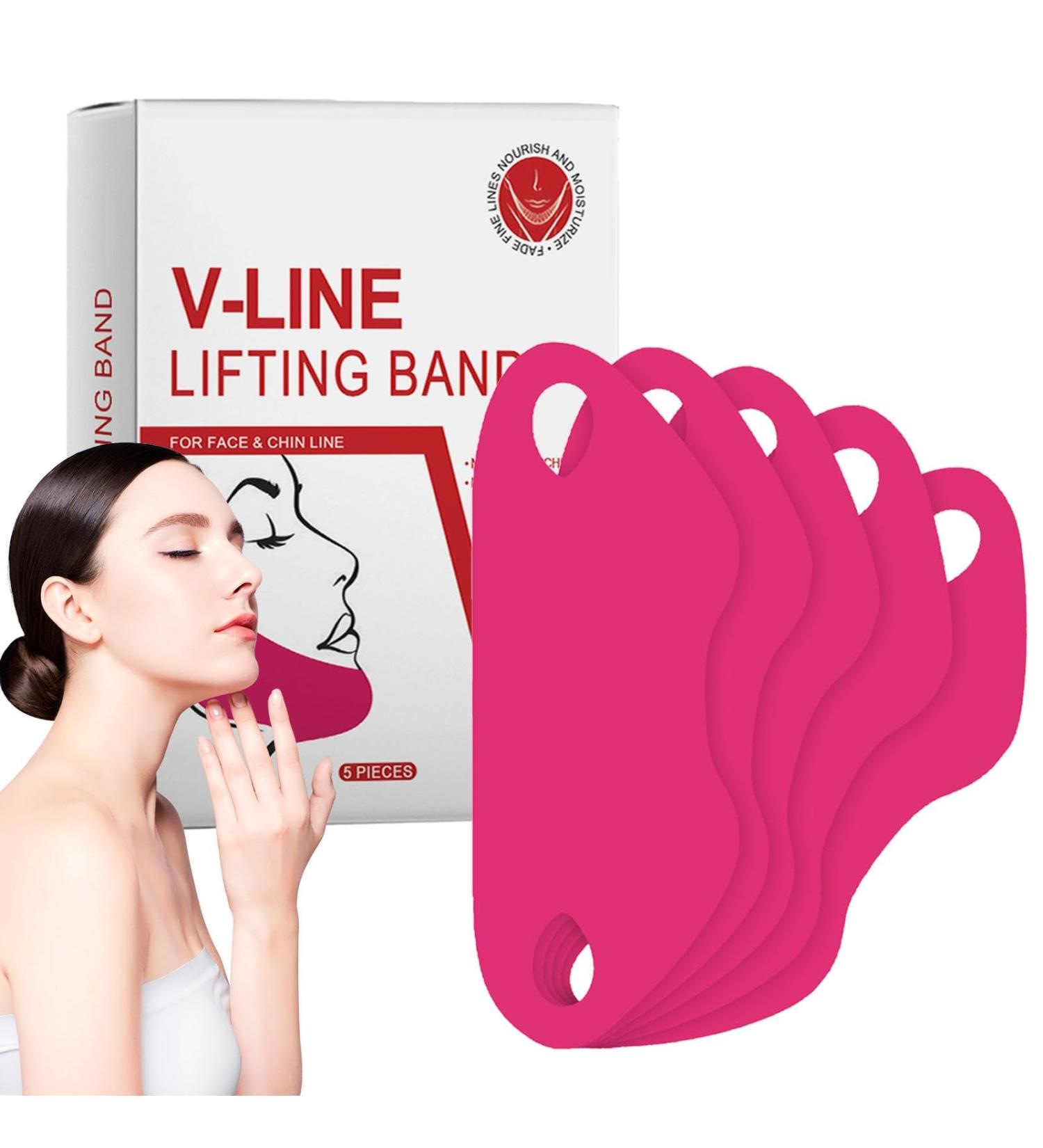 V Lines Face Lifting Chin Maskes | Chin Strap for Double Chin | Double Chine Reducer for Depuffing Skin Tightening | Lifting Hydrogel Collagens Maskes for Women - Buy Online on GoSupps.com