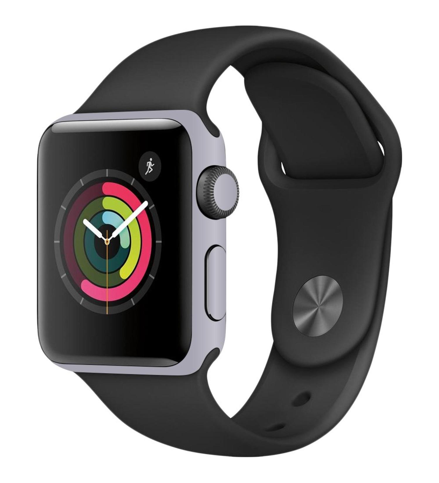 MightySkins Skin Compatible with Apple Watch Series 2 38mm - Solid Gray | Protective, Durable, and Unique Vinyl Decal wrap Cover | Easy to Apply, Remove, and Change Styles | Made in The USA