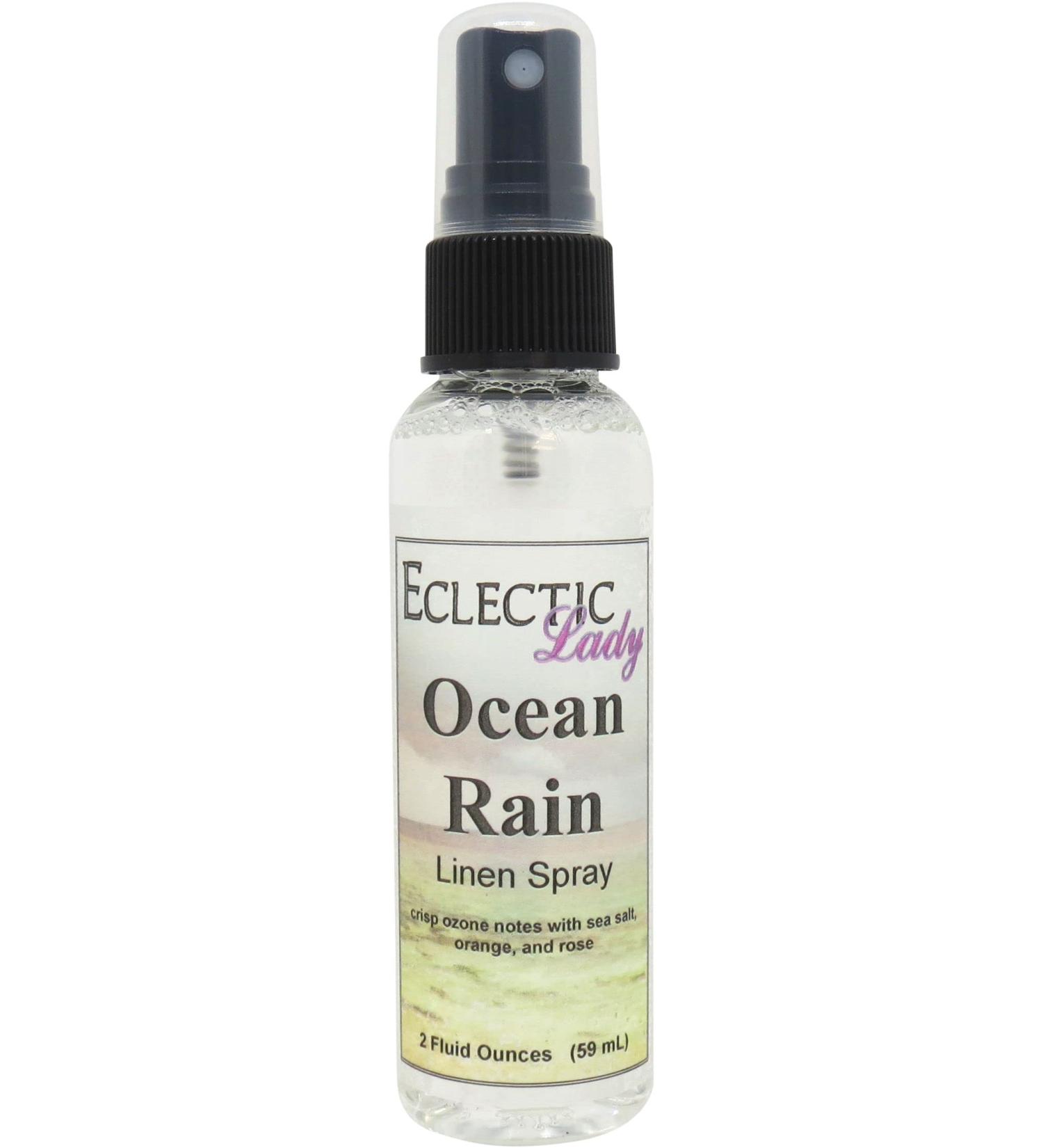 Ocean Rain Linen Spray (Double Strength) 2 ounces - Eclectic Lady Sheet and Linen Spray - No Artificial Colors Parabens or Preservatives - Long-Lasting Scent for Bed Fabric & Pillow 2 Fluid Ounces (Double Strength) - Buy Online on GoSupps.com