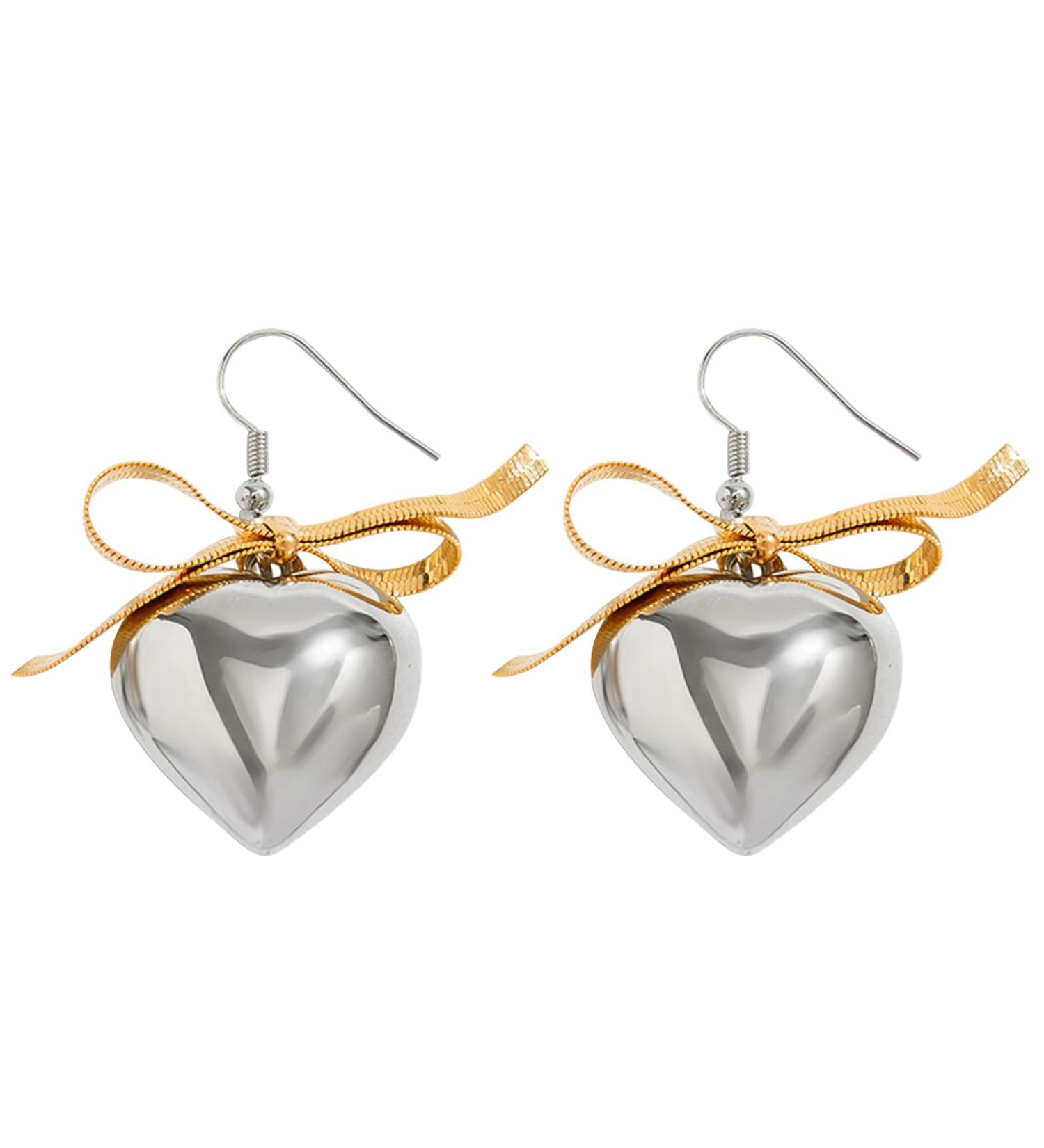 Oralgo Stylish Cardiac Grinding Earrings & Necklace - Allergy-Free Elegant Silver Accessories for Women - Buy Online on GoSupps.com