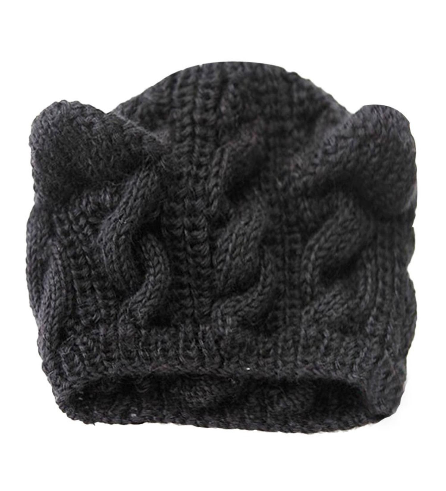 Womens Woolen Knitted Ear Hat with Hairball - Winter Warmth Baseball Cap - Buy Online on GoSupps.com