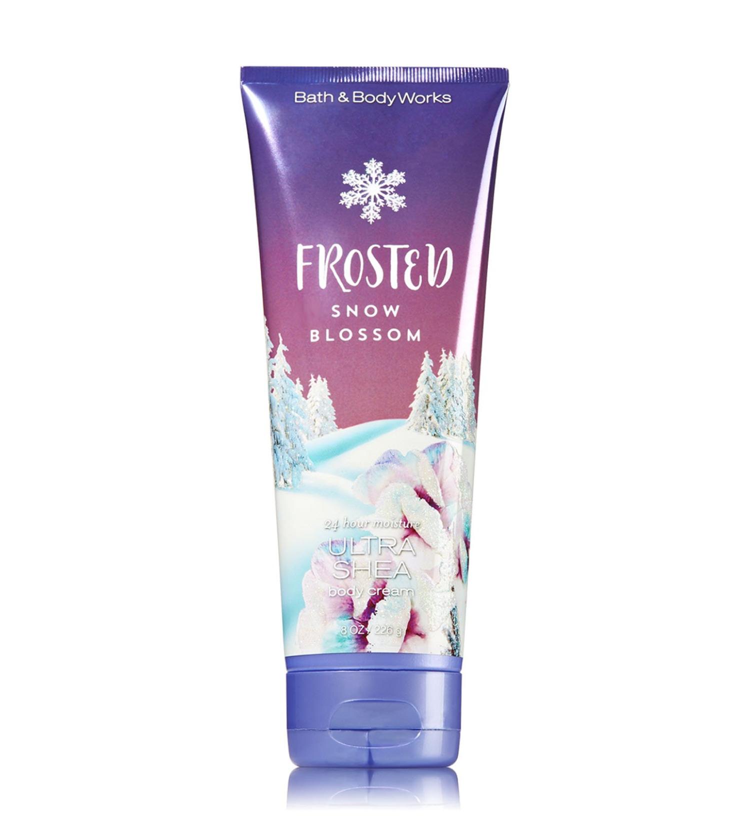 Bath and Body Works Frosted Snow Blossom Ultra Shea Body Cream 8 Ounce