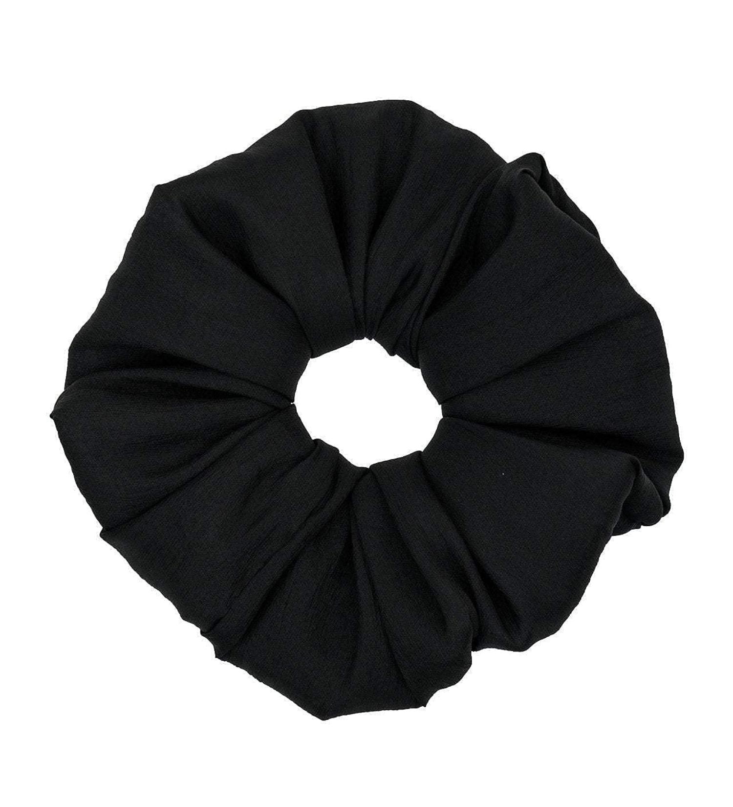 Kitsch Chiffon Dinner Hair Scrunchie - Elastic Hair Ties for Thick Hair | No Damage Hair Elastics | Holiday Gift Ponytail Holder - Black - Buy Online on GoSupps.com