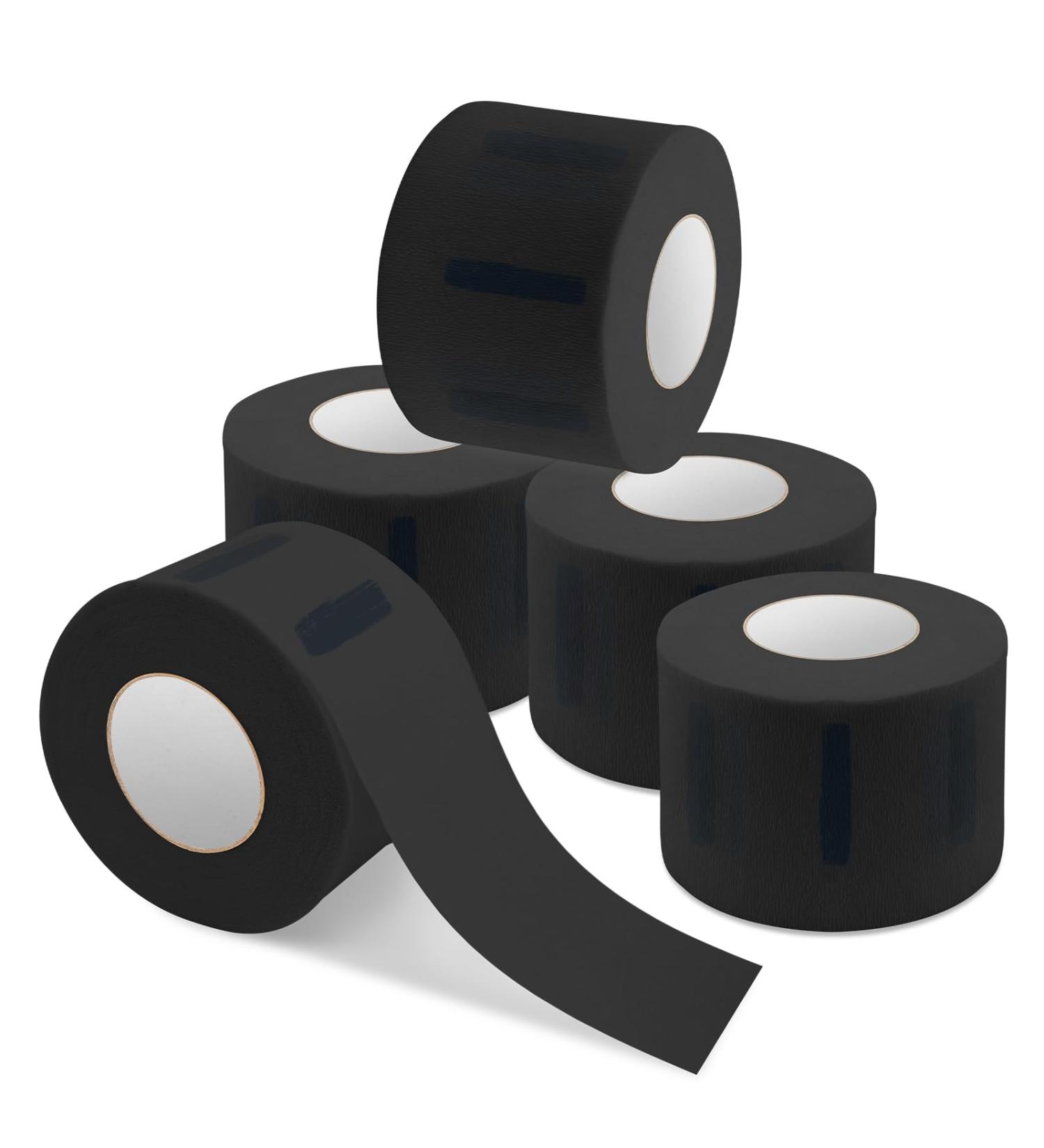 NICEMOVIC Disposable Barber Paper Neck Strips - 5 Rolls of Stretchy Black Accessories for Salon Haircut Styling | Professional Barber Supplies - Buy Online on GoSupps.com