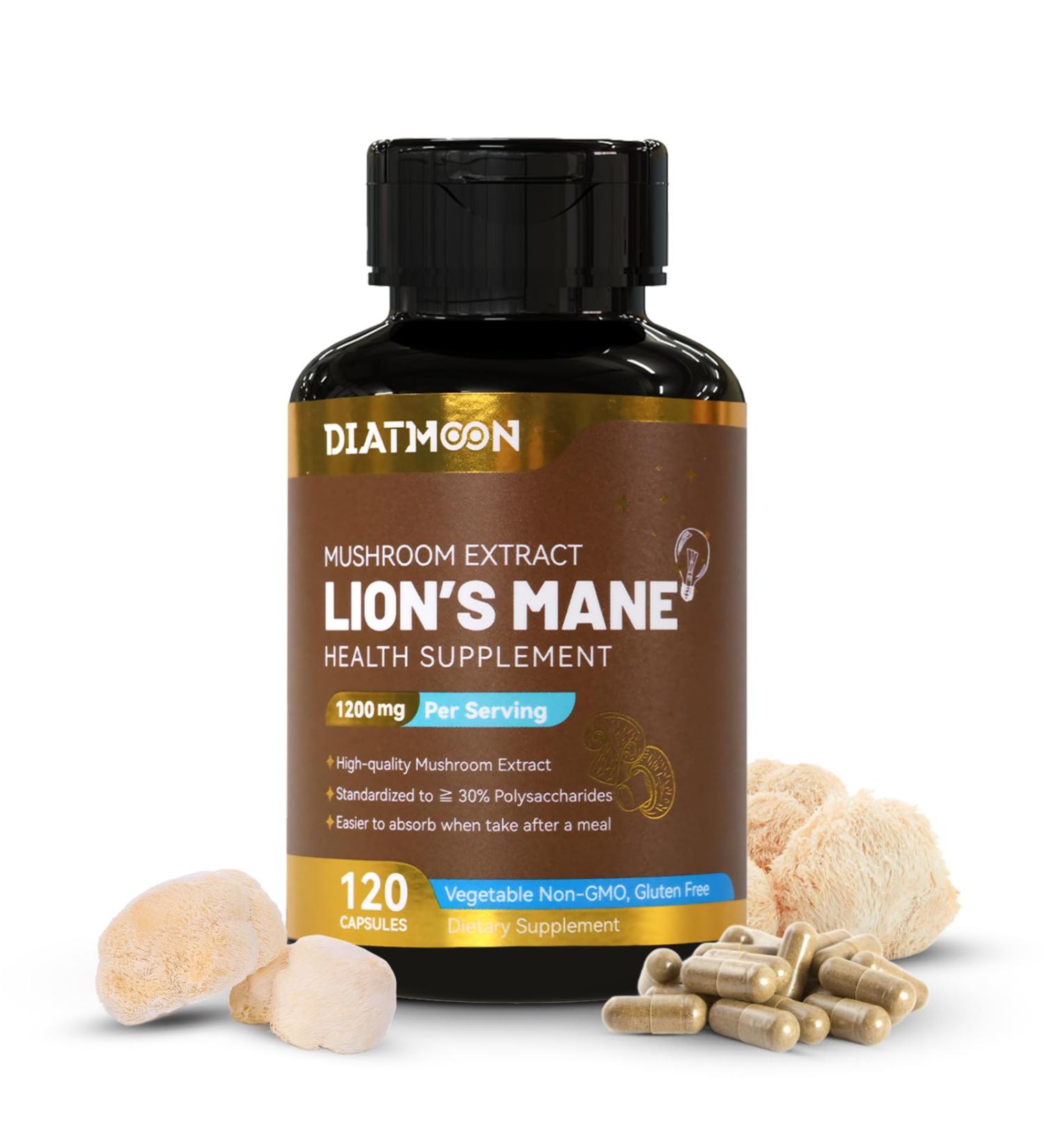 Lions Mane Supplement Capsules Lion Mane Mushroom 1200mg Brain & Immune Support Non-GMO Non-Gluten Vegan-Friendly Lion s Mane Powder 120 Count 120 Count (Pack of 1) - Buy Online on GoSupps.com