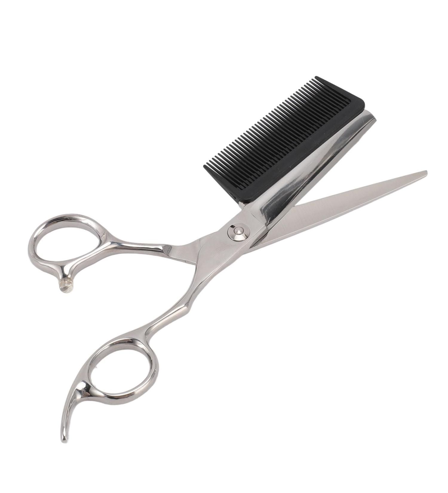 Professional Hair Cutting Scissors Kit Stainless Steel Shears with Comb Serrated Blade Design Ergonomic Handle for Salon Home Use - Buy Online on GoSupps.com