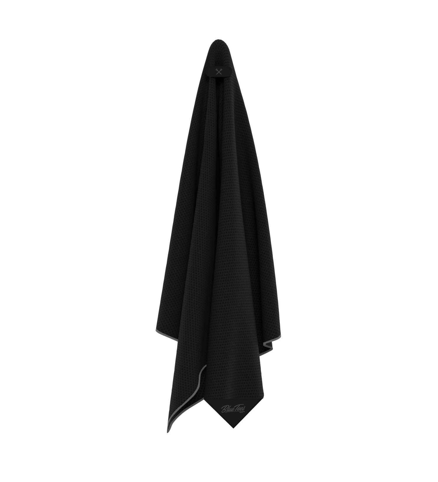 Blue Tees Golf 4-in-1 Magnetic & Clip Bag Towel 18x18 - Black - Buy Online on GoSupps.com