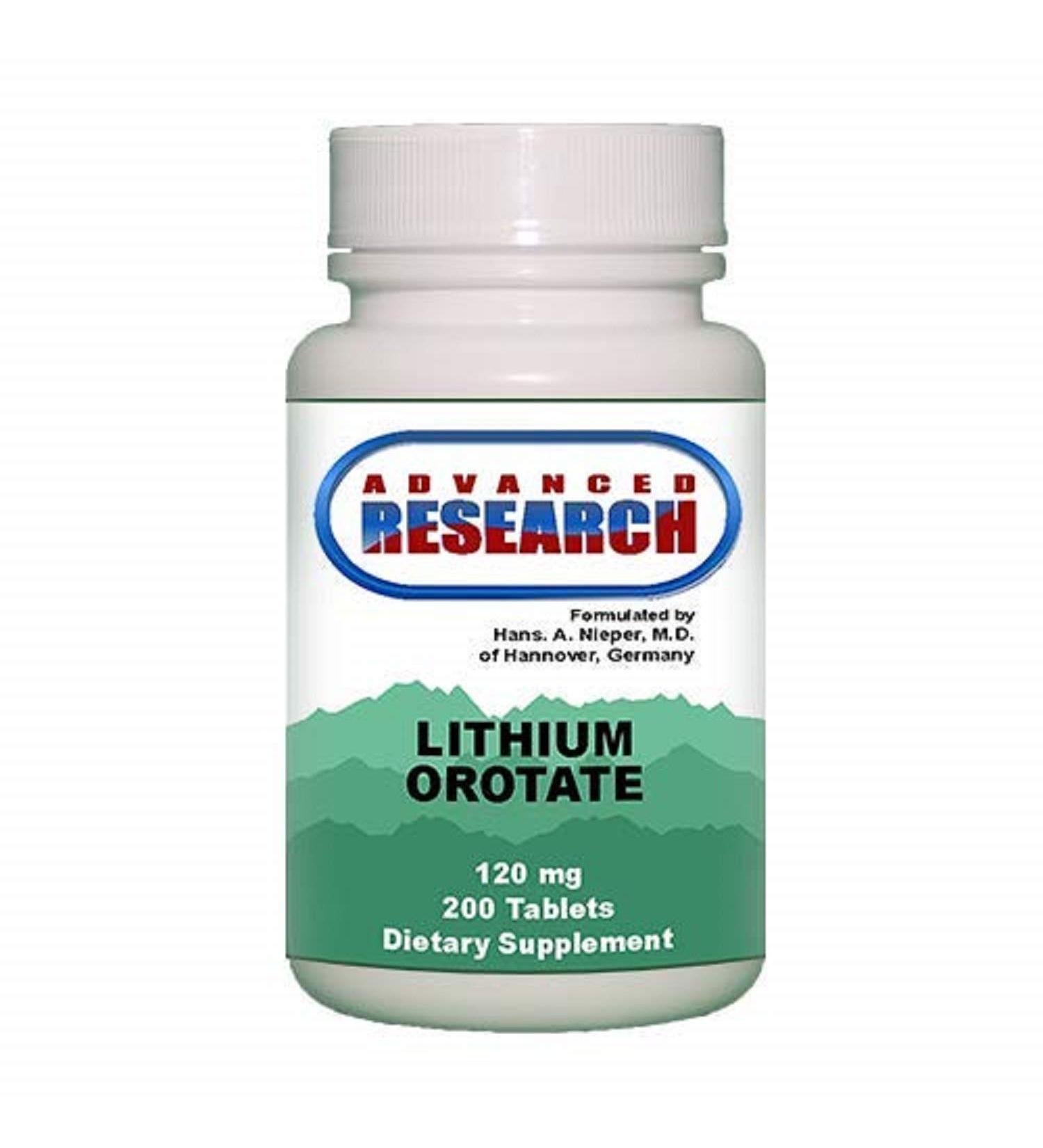 NCI Advanced Research Lithium Orotate 120mg Tablets - 200 Count Pack - Buy Online on GoSupps.com
