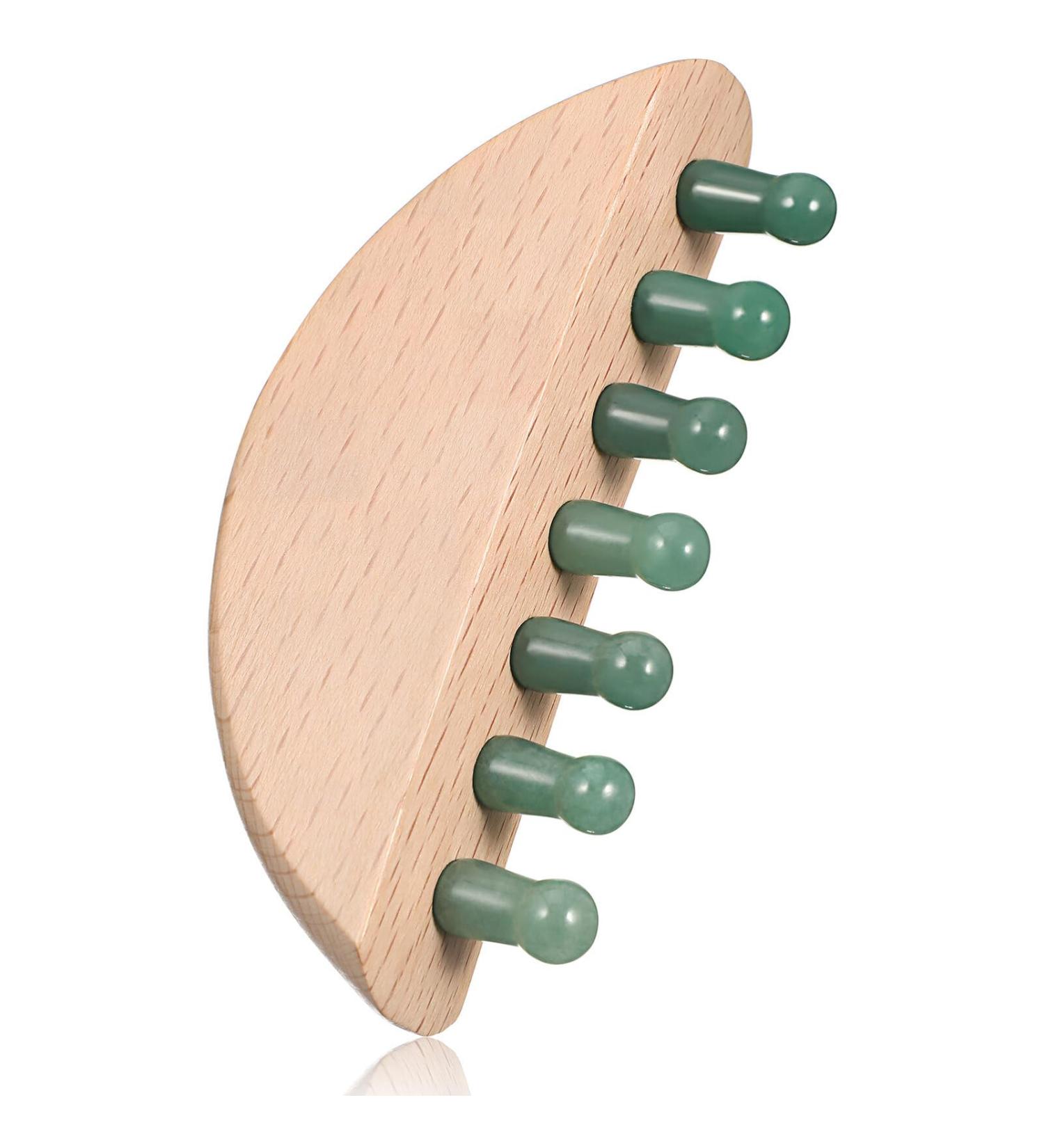 Premium Minkissy Scalp Massager & Jade Wooden Comb - Enhance Relaxation & Scalp Health | International Shipping - Buy Online on GoSupps.com