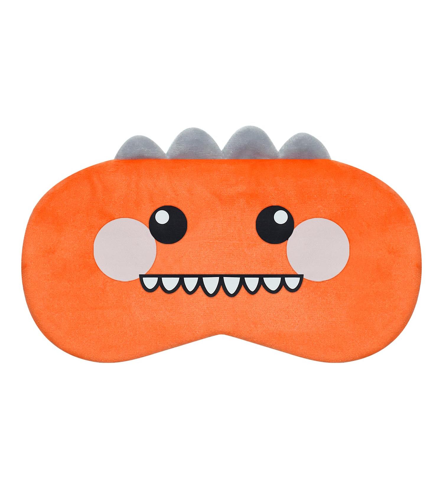 Buy Cute Cartoon Dinosaur Sleeping Mask - Soft Plush Eye Cover for Kids & Adults | Funny Travel Blindfold - Perfect Gift - Buy Online on GoSupps.com