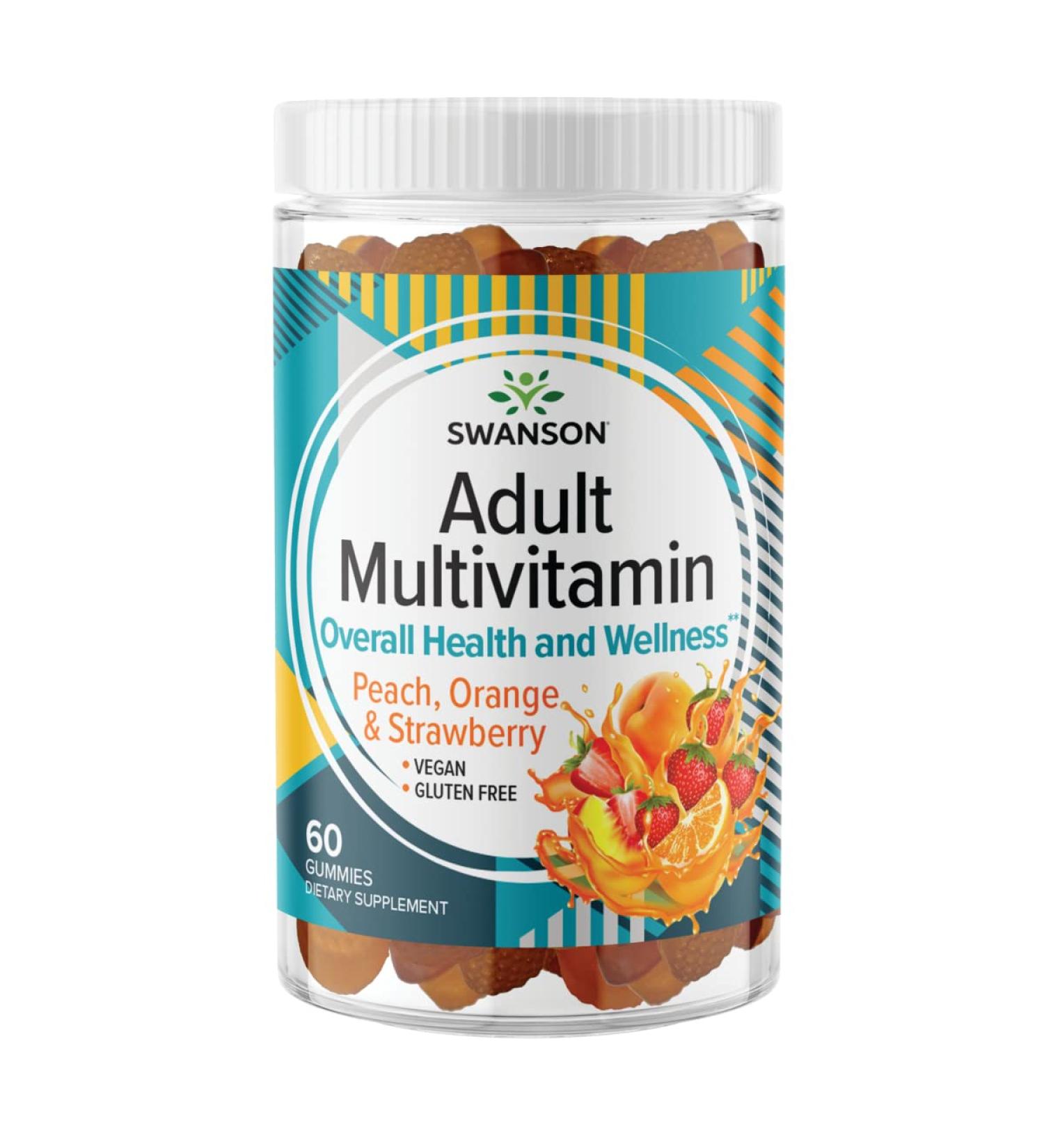 Swanson Mixed Fruit Multivitamin Adult Gummies - Daily Health Supplement (60 Gummies) - Buy Online on GoSupps.com