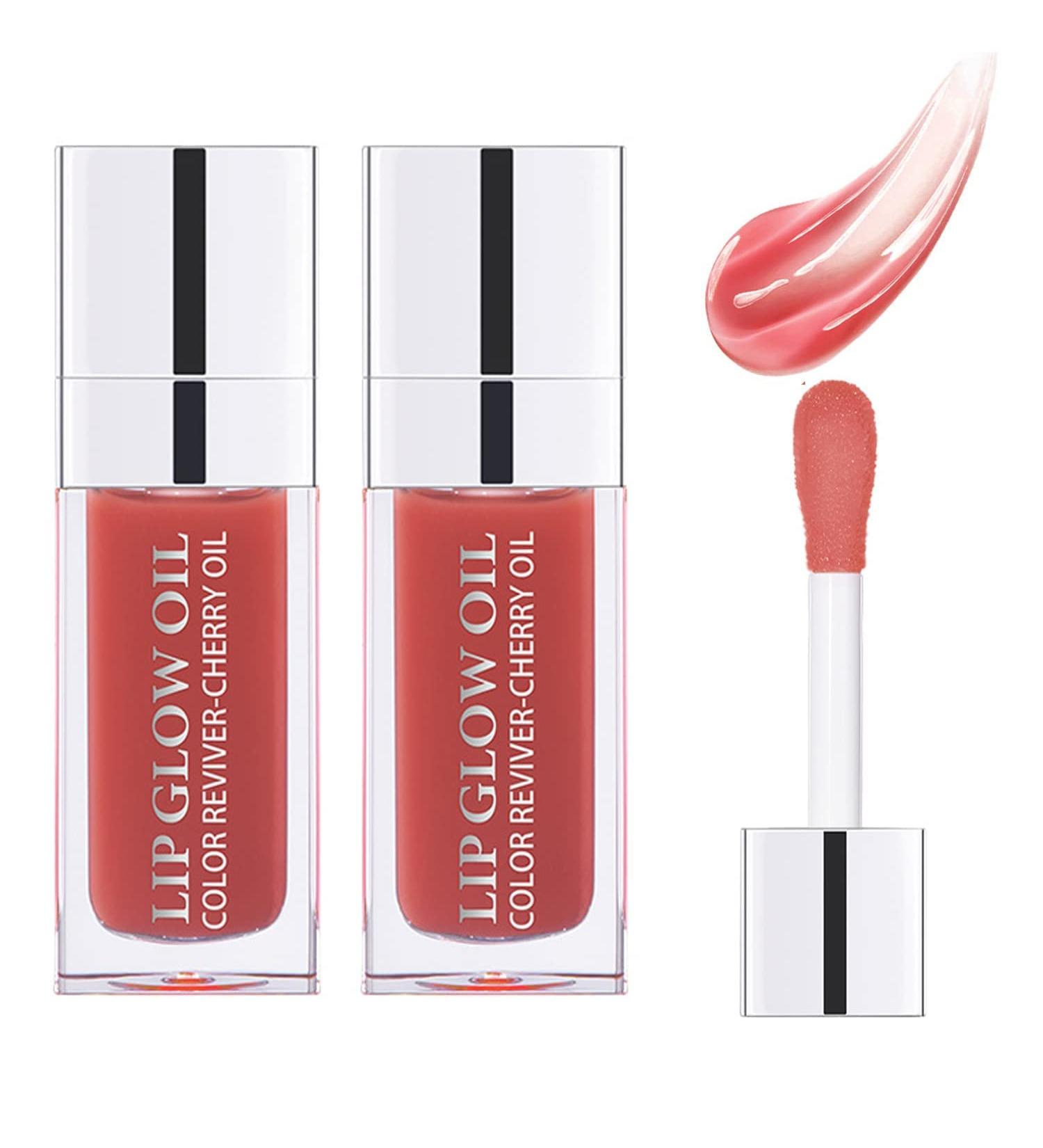 JHSLCHA 2Pcs Plumping Lip Oil Hydrating Lip Glow Oil - Rosewood | Moisturizing Gloss for Lip Care and Dry Lips - Buy Online on GoSupps.com