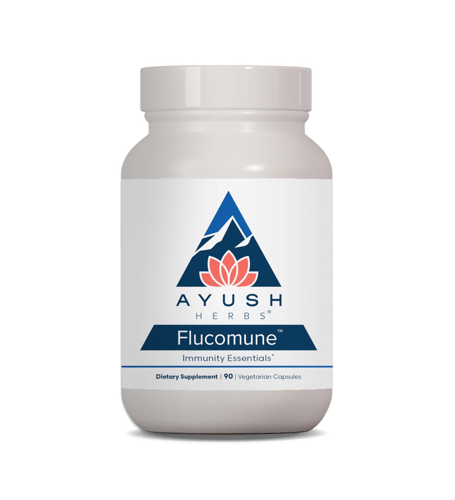 Ayush Herbs Flucomune - Immune Support Supplement Sinus Support for Women & Men Herbal Lung & Respiratory Balance for Adults - 90 Vegetarian Capsules (1 Count) - Buy Online on GoSupps.com