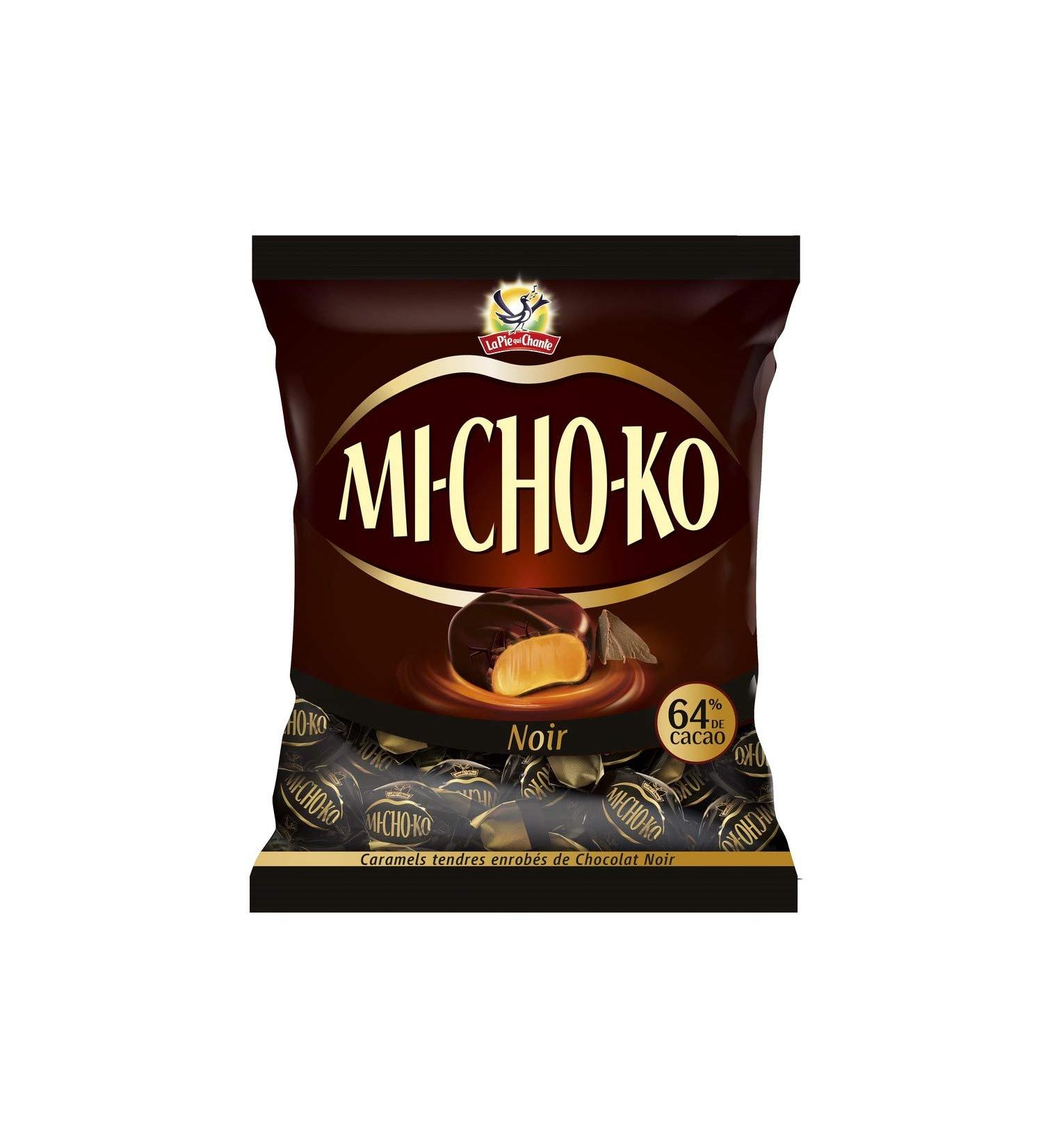 La Pie qui Chante MI-CHO-KO dark chocolate caramel candies 280g bag