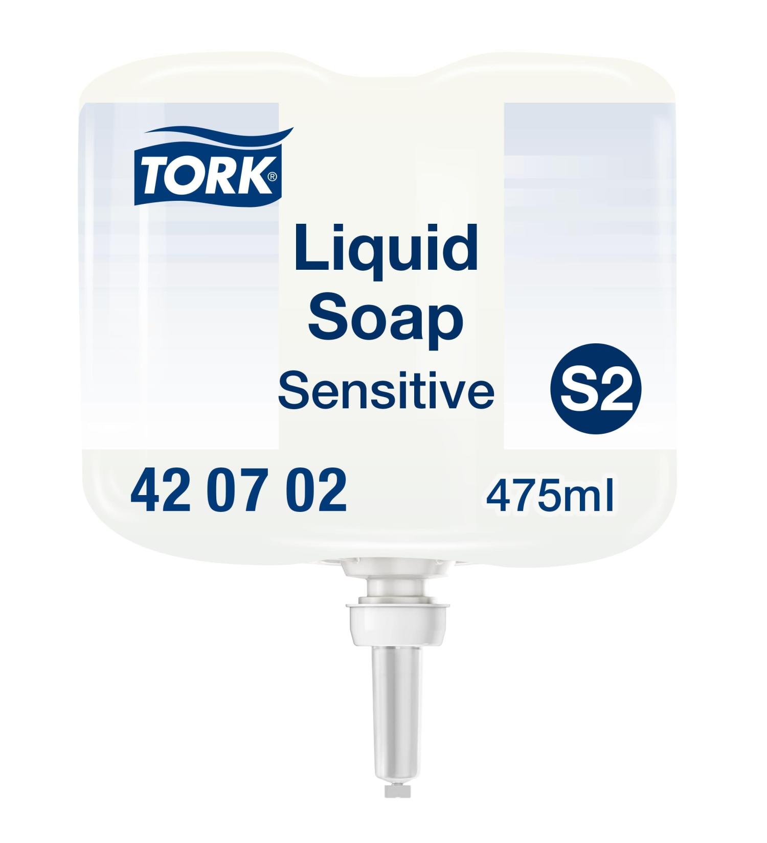  Tork Tork Mini Liquid Hand Soap - Sensitive Skin S2 dermatologically tested 8 x 475 ml 420702 - Buy Online on GoSupps.com
