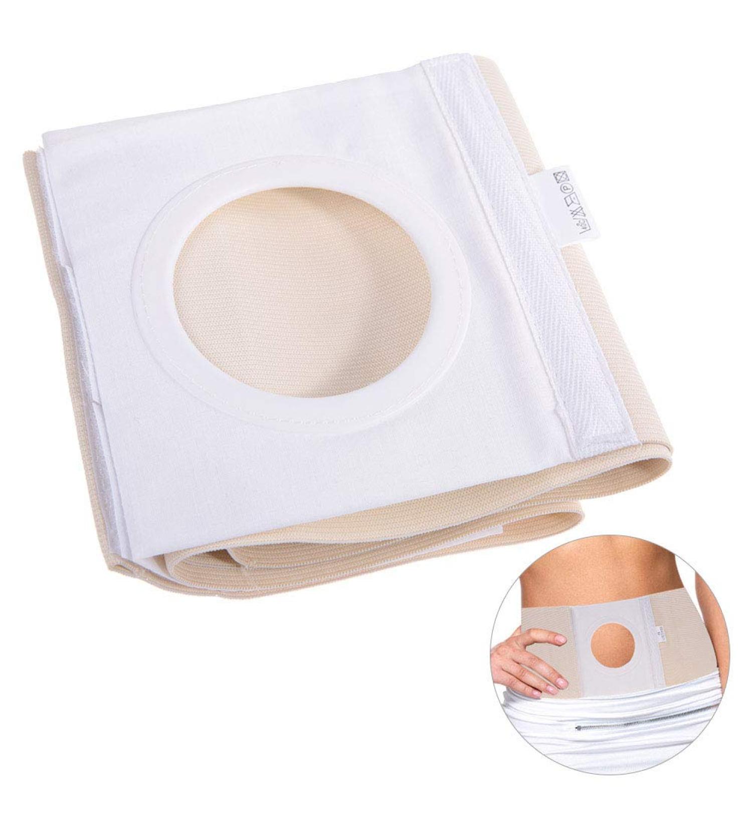 Elastic Ostomy Hernia Belt - Colostomy Bag Support & Pain Relief - Medium Size - Buy Online on GoSupps.com