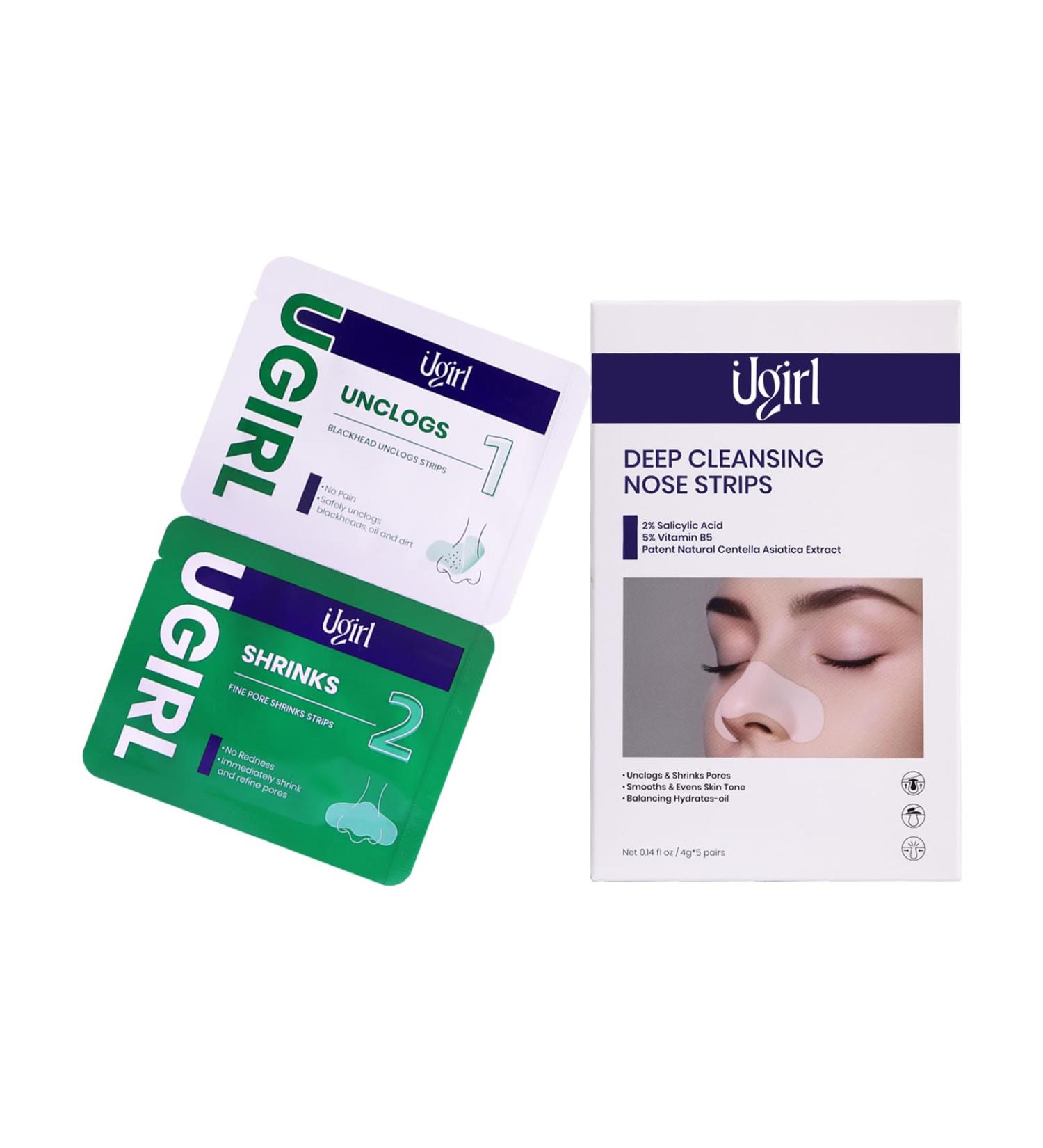Blackhead Remover Strips - 5 Pairs | Vegan & Oil-Free Pore Shrinking Nose Strips for Clear Skin - Buy Online on GoSupps.com