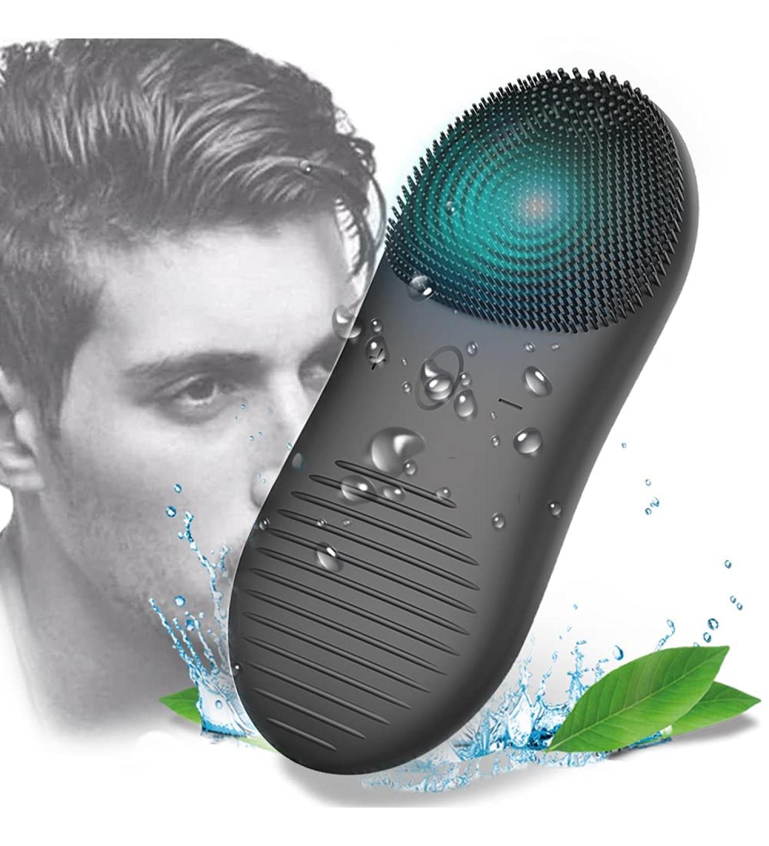 Sonic Facial Cleansing Brush IPX7 Waterproof Silicone Face Scrubber Brush & Massager for Men-Women-Teens USB Rechargeable Super long standby 12 Speeds optional(BLACK)) - Buy Online on GoSupps.com