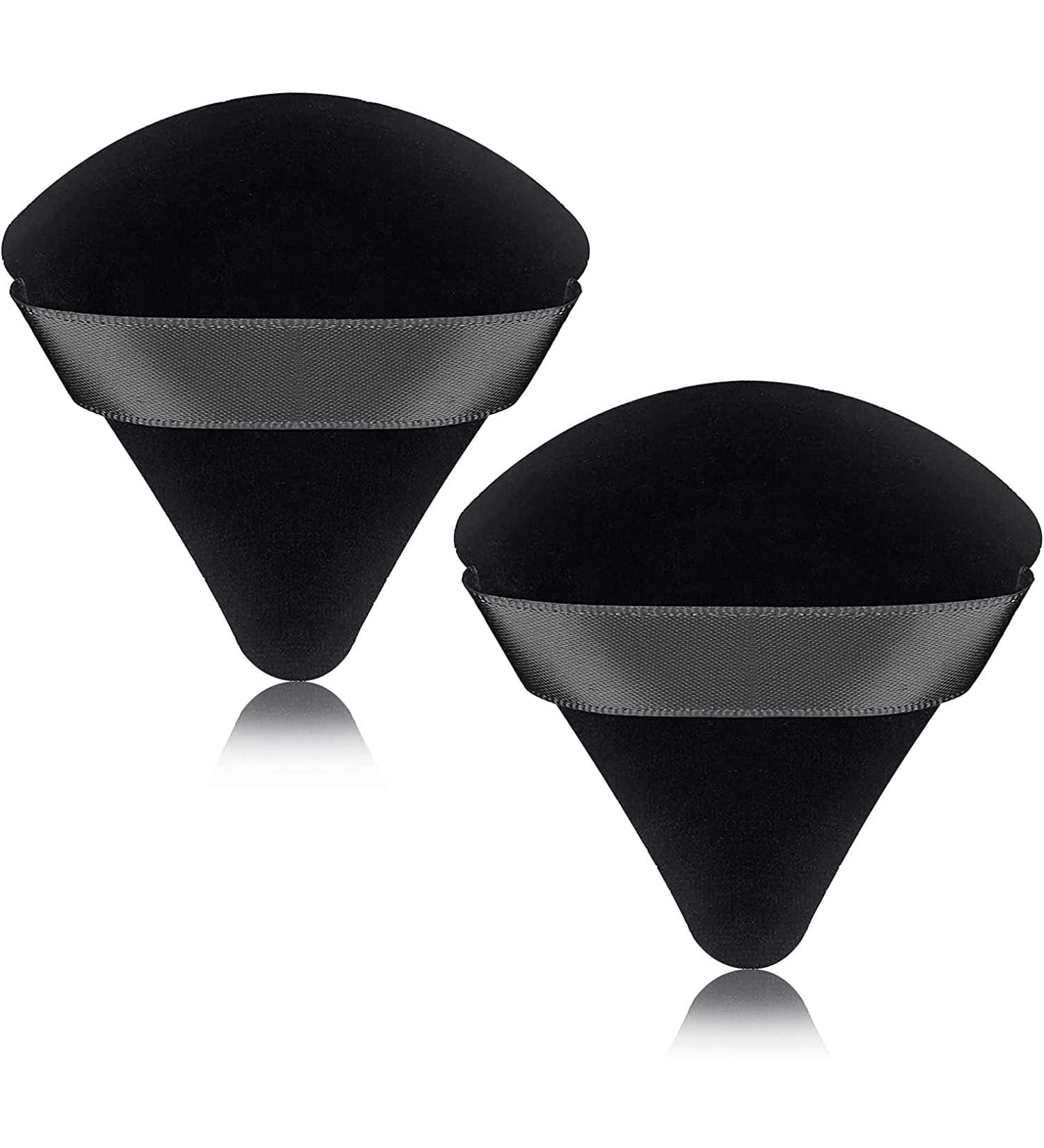 Set of 2 Black Triangle Makeup Powder Puff Face Sponge Powder Puff Washable Reusable Makeup Sponge Wet Dry Makeup Tool for Loose Powder or Foundation Blush Face Makeup - Buy Online on GoSupps.com