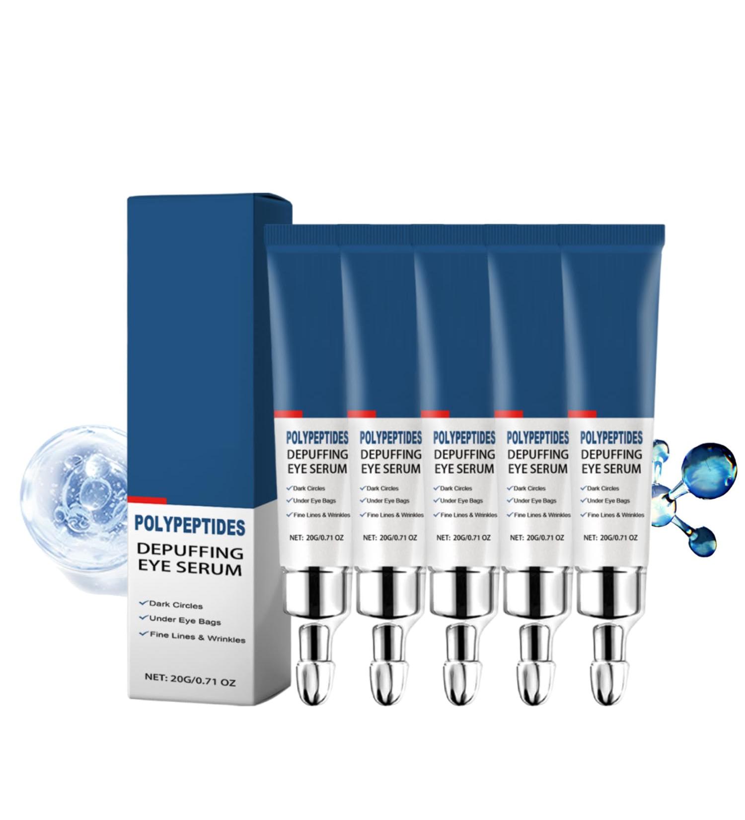 HIMEYE Peptide Depuffing Eye Serum & Gel - Firming Anti-Wrinkle Eye Cream for Dark Circles & Under Eye Bags (5PCs) - Shop Internationally - Buy Online on GoSupps.com