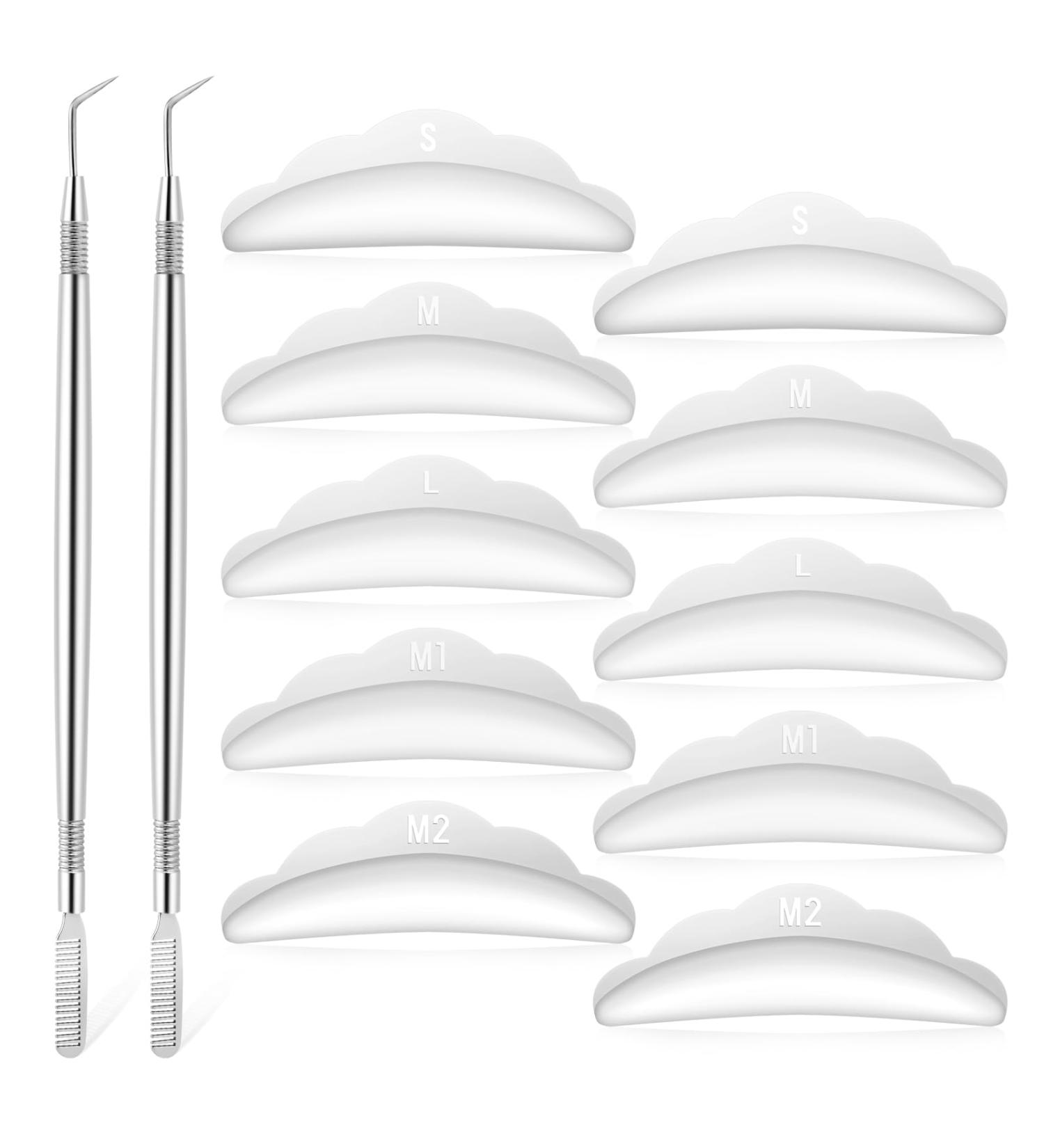 50 Pieces Eyelash Lift Tool Separator Lift Tools with Comb Silicone Eyelash Lash Lift Pads with Stainless Steel Eyelash Perm Tool Eyelash Rods for Lash Lift Rods Lash Perm Metal Eyelash Comb White+Silver - Buy Online on GoSupps.com