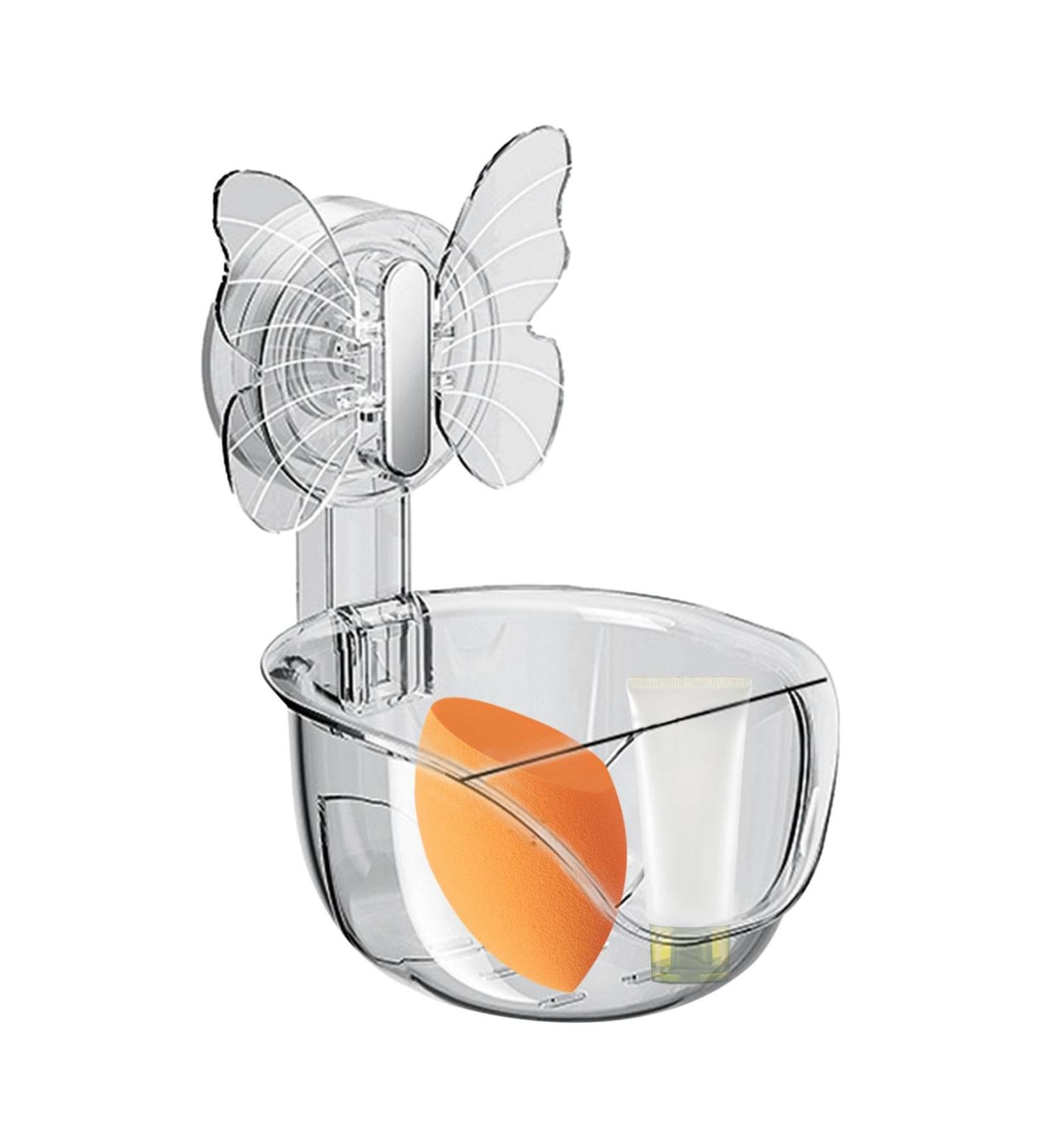 Beauty Sponge Holder | Makeup Sponge Drying Stand - Clear Cosmetic Face Blender Display Stand Sponge Powder Puff Drying Container Transparent Gray - Buy Online on GoSupps.com