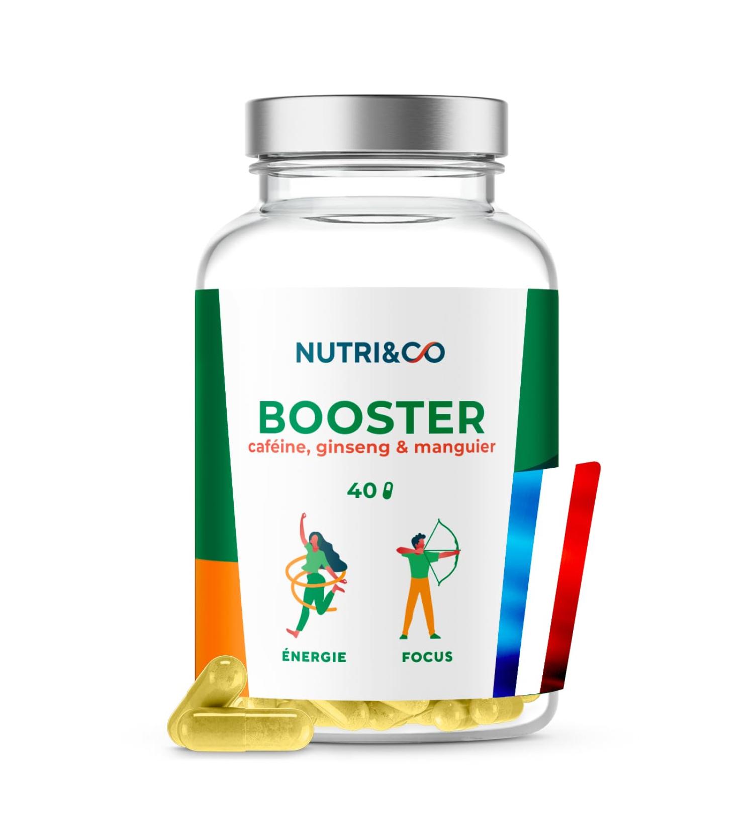 NUTRI & CO The Booster Powerful Anti-Fatigue Caffshock Caffshock Caffshock 400 mg (Green Coffee + Guarana + Green Tea + Mate) & Panax White Ginseng Energy & Concentration 40 Vegan Capsules  - Buy Online on GoSupps.com