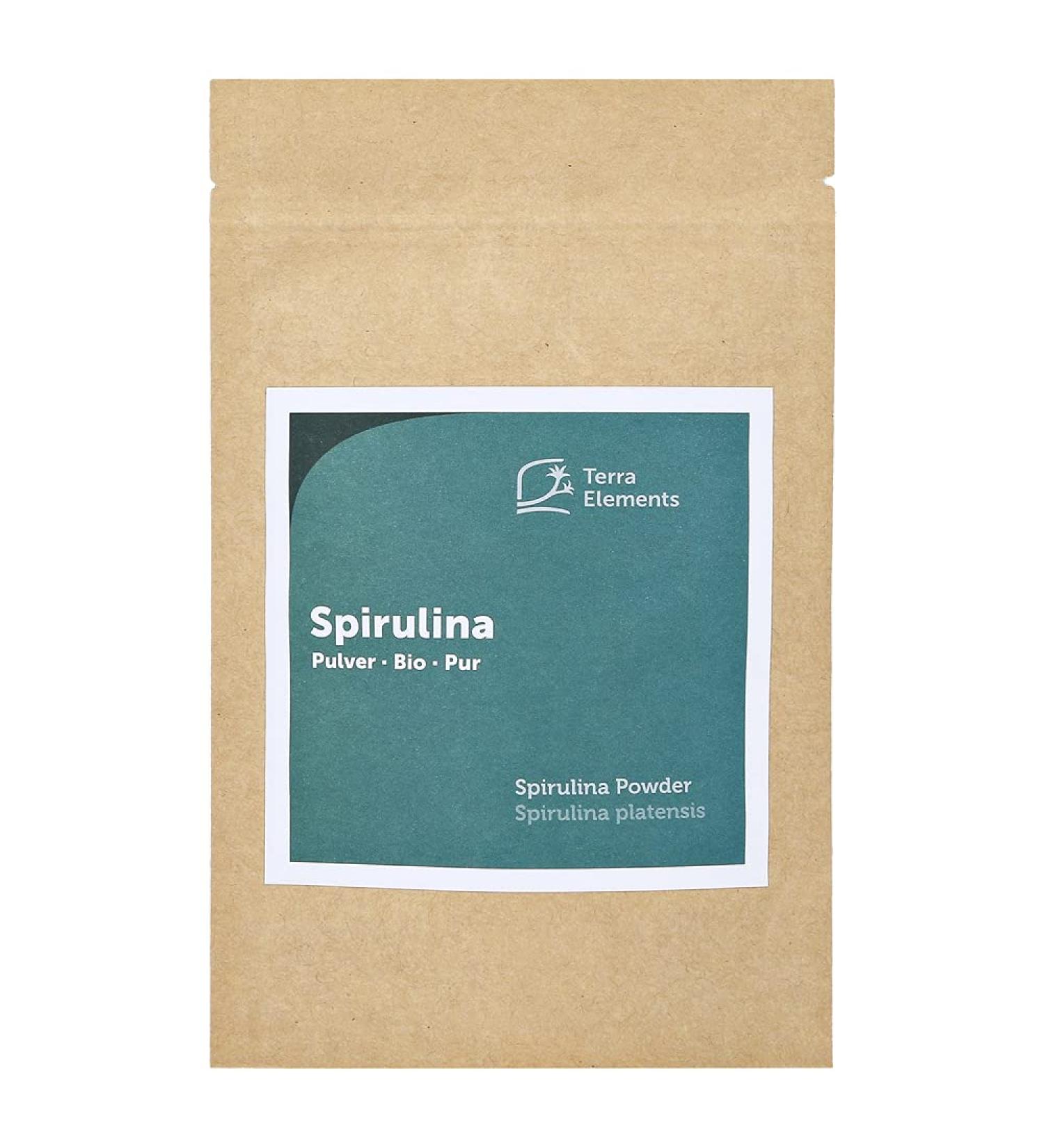 Terra Elements Terra Elements Organic Spirulina Powder 125g | Microalgae | Rich in natural iron | 100% kidney food | Vegan | Raw food**G