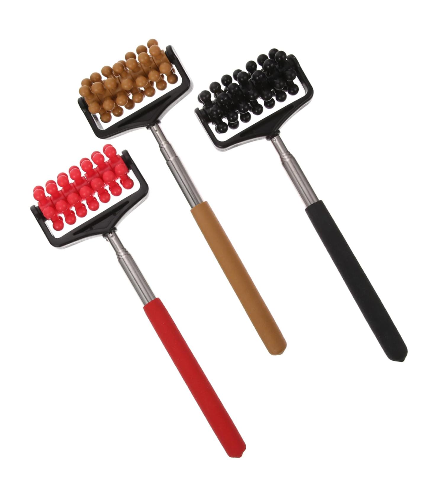 Beaupretty 3-in-1 Telescopic Roller Massage Tool for Itching Relief & Back Scratching - Rust-Resistant Steel Walking Aid - Buy Online on GoSupps.com