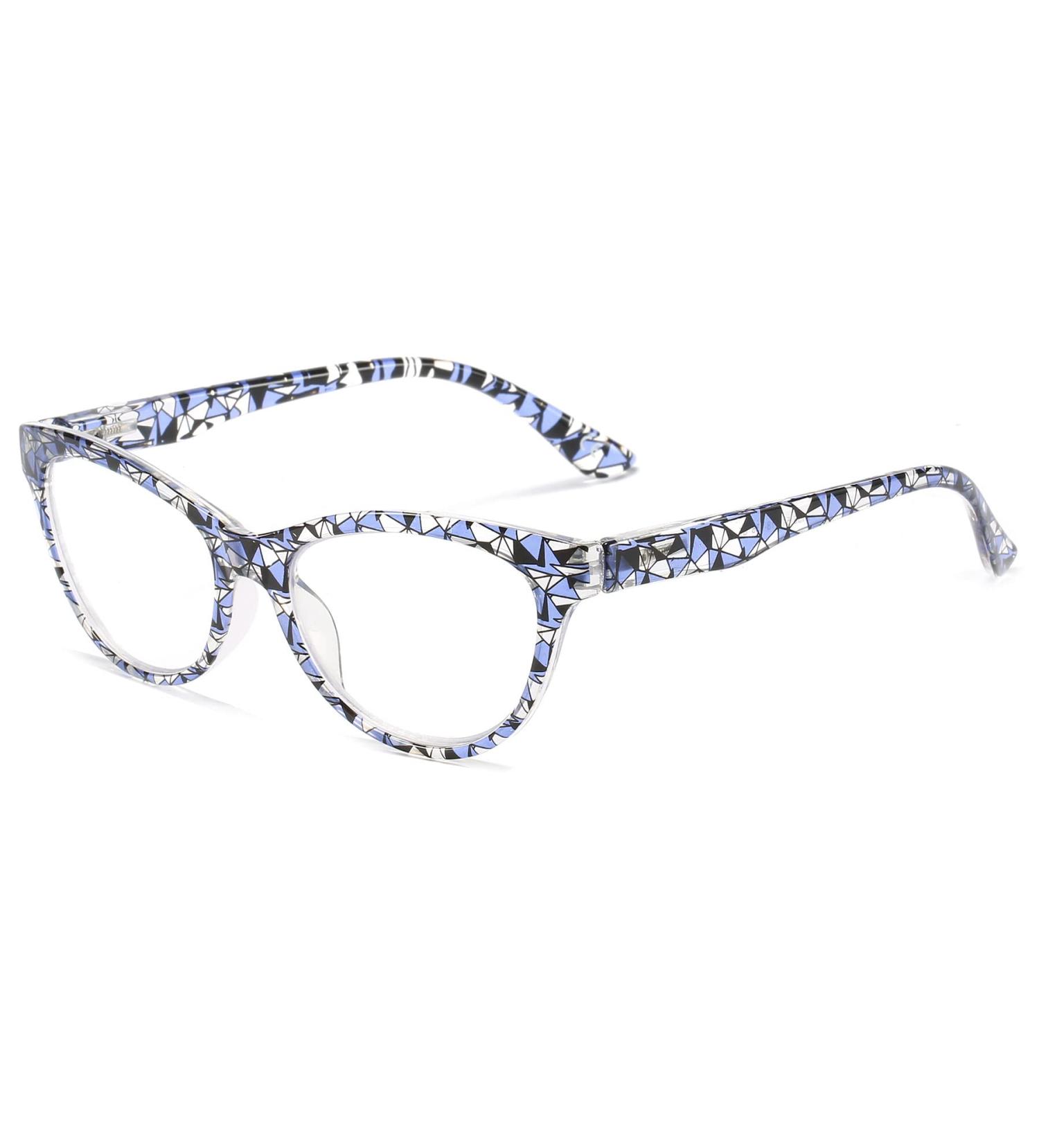Shop Stylish Lanomi Cat Eye Reading Glasses for Women - Blue Light Filter Flower Pattern 1.5x Magnification - Buy Online on GoSupps.com