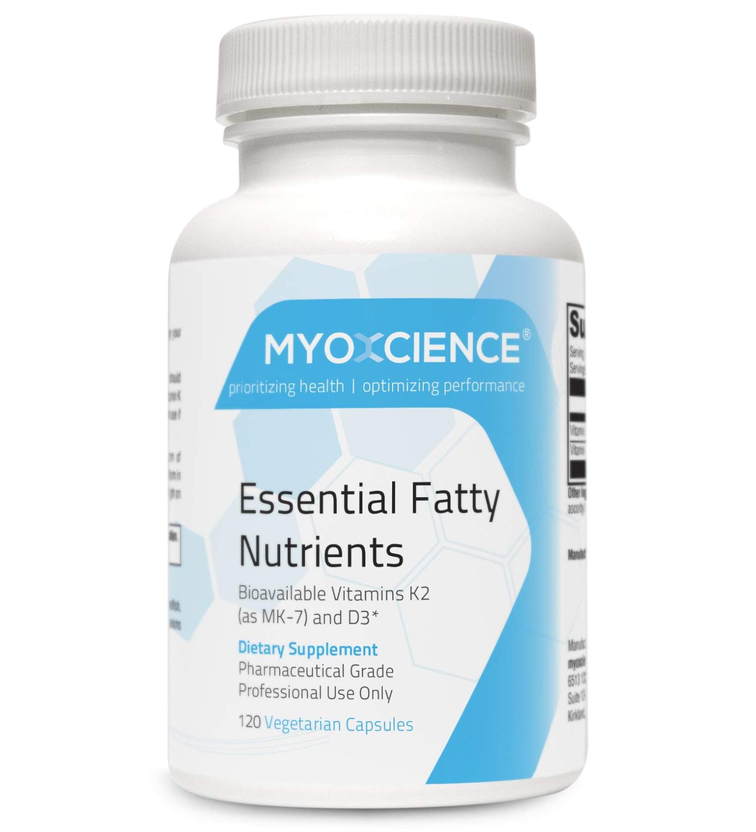 MYOXCIENCE Essential Fatty Nutrients | Vitamin D3 5000 IU | Vitamin K2 MK-7 90 mcg | 120 Count (Large) - Buy Online on GoSupps.com