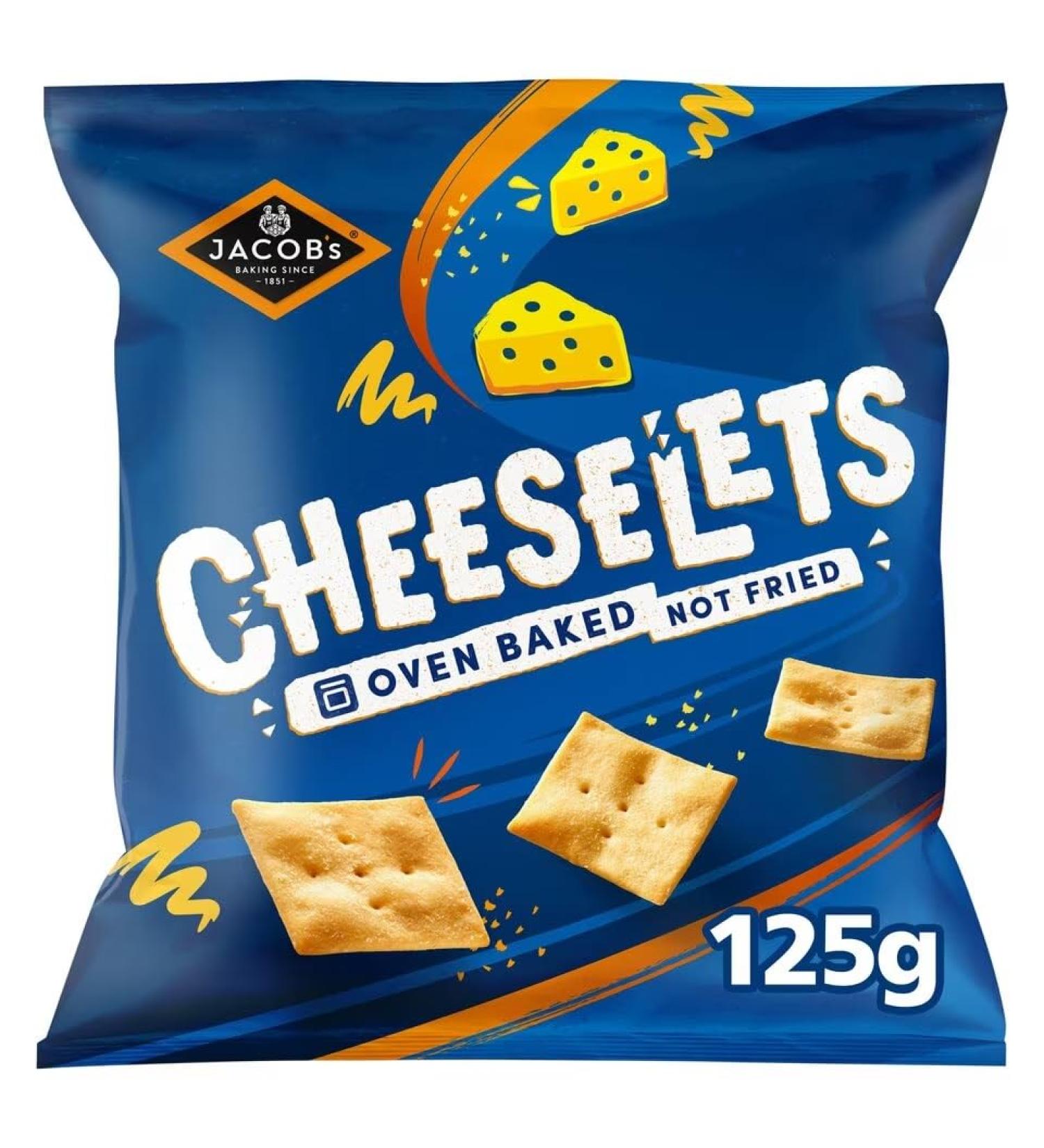 Jacobs Cheeselets Snacks 125 G | Baked to delight | Suitable for vegetarians | Oven baked not fried | Premium product - Buy Online on GoSupps.com