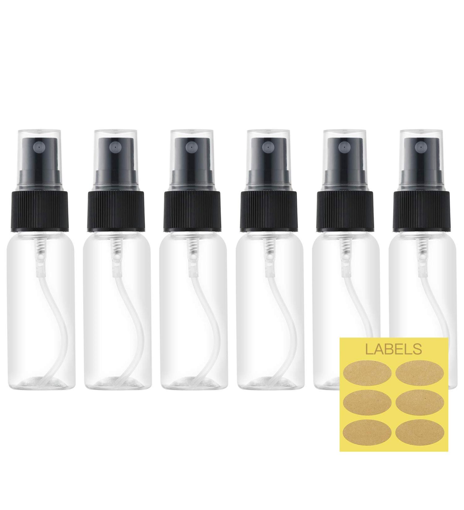 Lisapack 1oz Mini Spray Bottles (6 Pack) - Clear Fine Mist Atomizers for Perfume, Cologne & Water - Buy Online on GoSupps.com