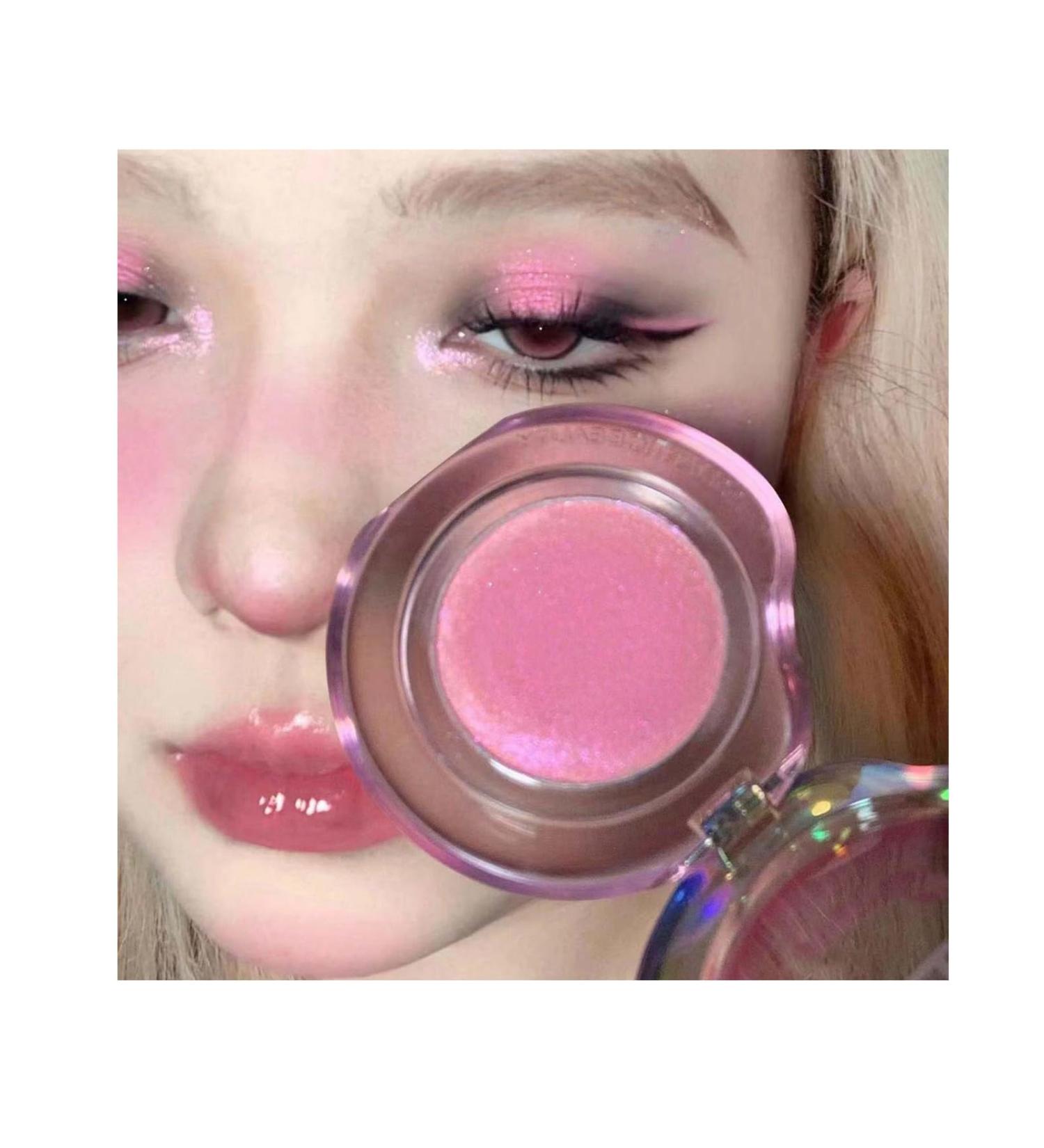 highlighter palette for face contour peach pink glitter high pigmentation long lasting ultra smooth eyeshadow for all skin - Buy Online on GoSupps.com