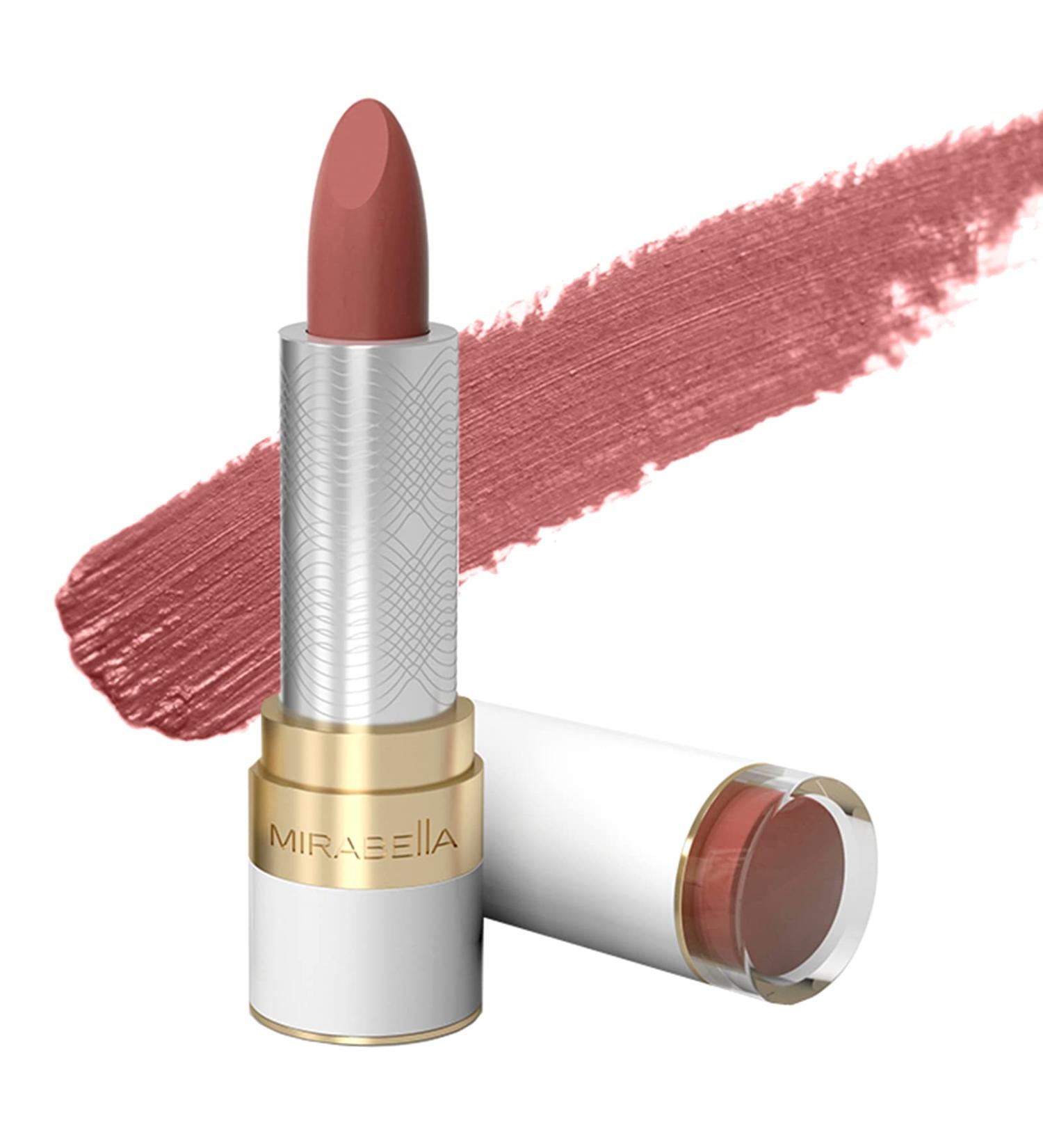 Mirabella Full Coverage Lipstick - Rosy Modern Matte | Long-Lasting Creamy Lip Color - Buy Online on GoSupps.com