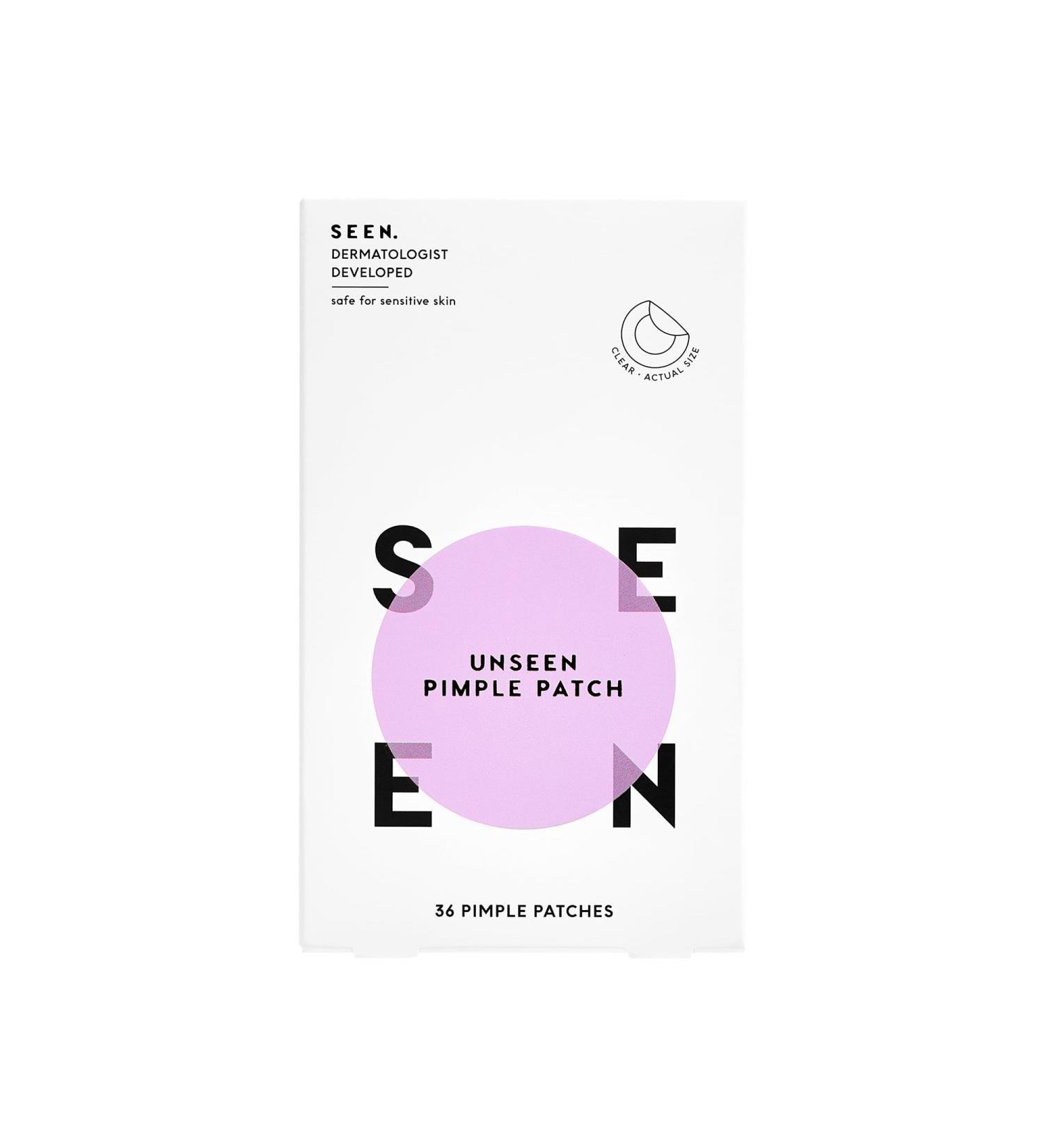 SEEN UNSEEN Pimple Patch - Hydrocolloid Spot Treatment for Sensitive & Acne Prone Skin - Dermatologist Developed - Buy Online on GoSupps.com
