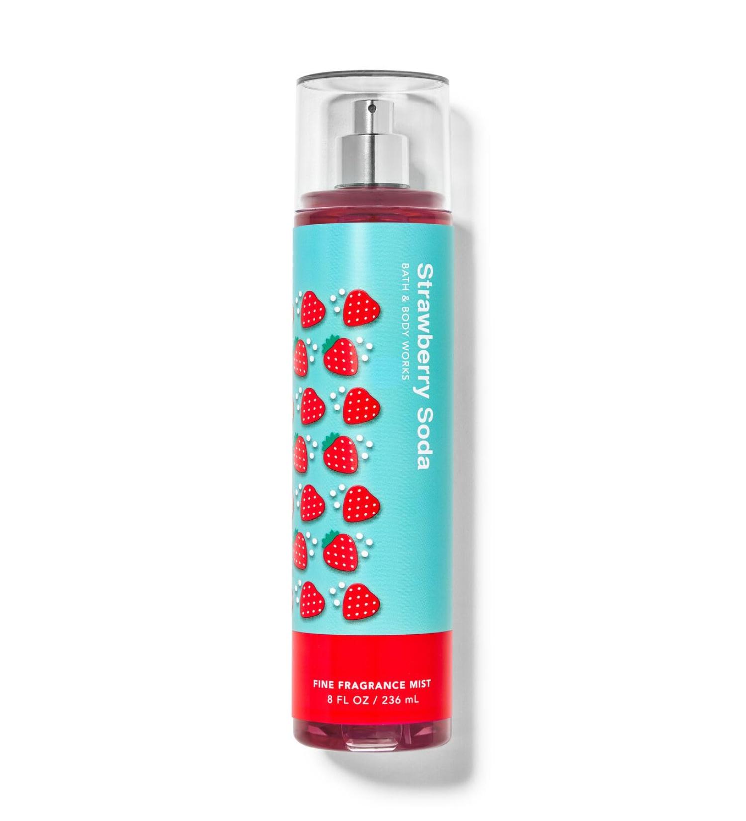Bath & Body Works Fine Fragrance Body Spray Mist 8 oz (Strawberry Soda) Strawberry Soda 8 Fl Oz (Pack of 1)