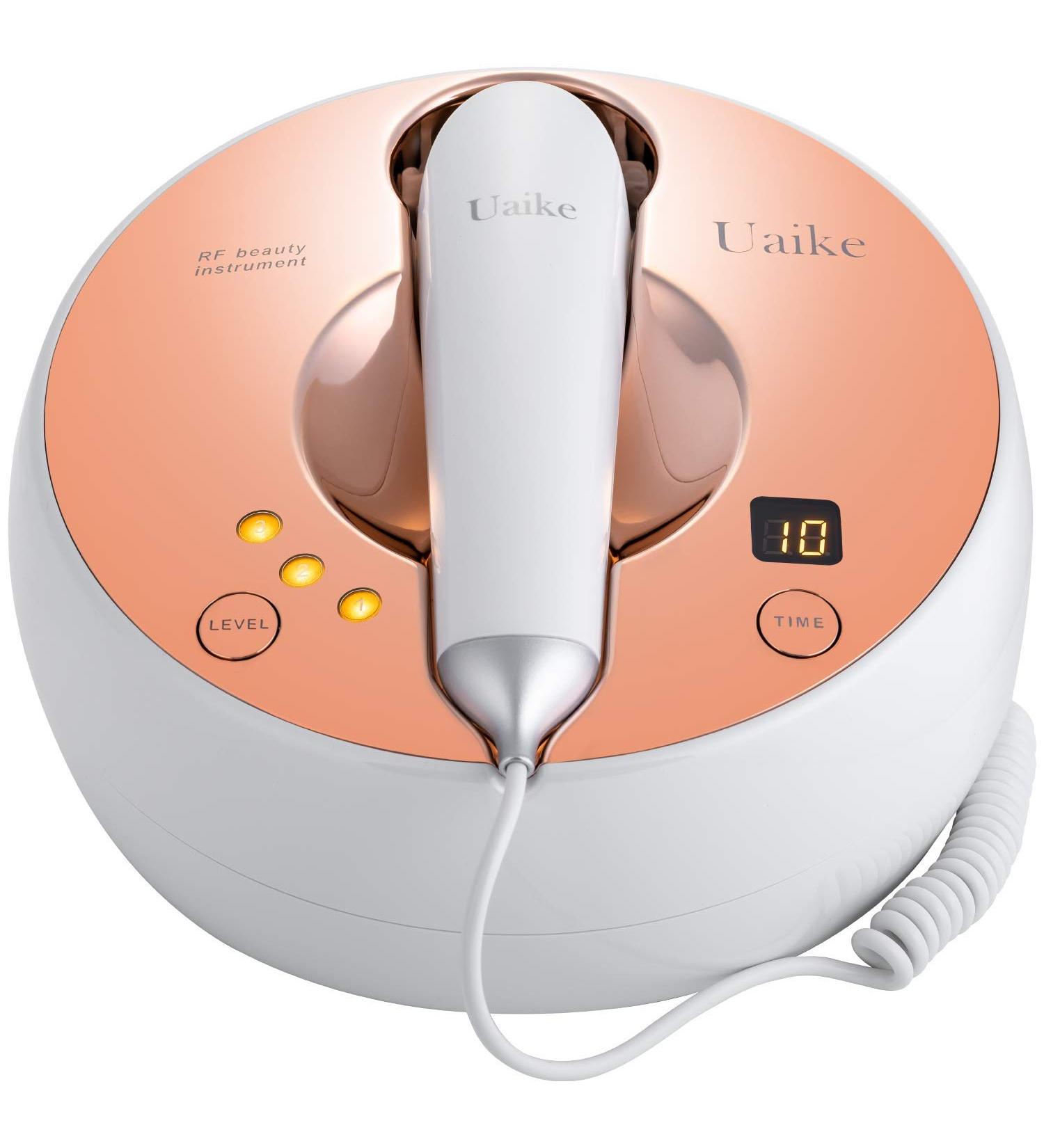Uaike RF Radio Frequency Skin Tightening Device - 3 Energy Levels - Home Use Facial Machine for Face and Body - Buy Online on GoSupps.com