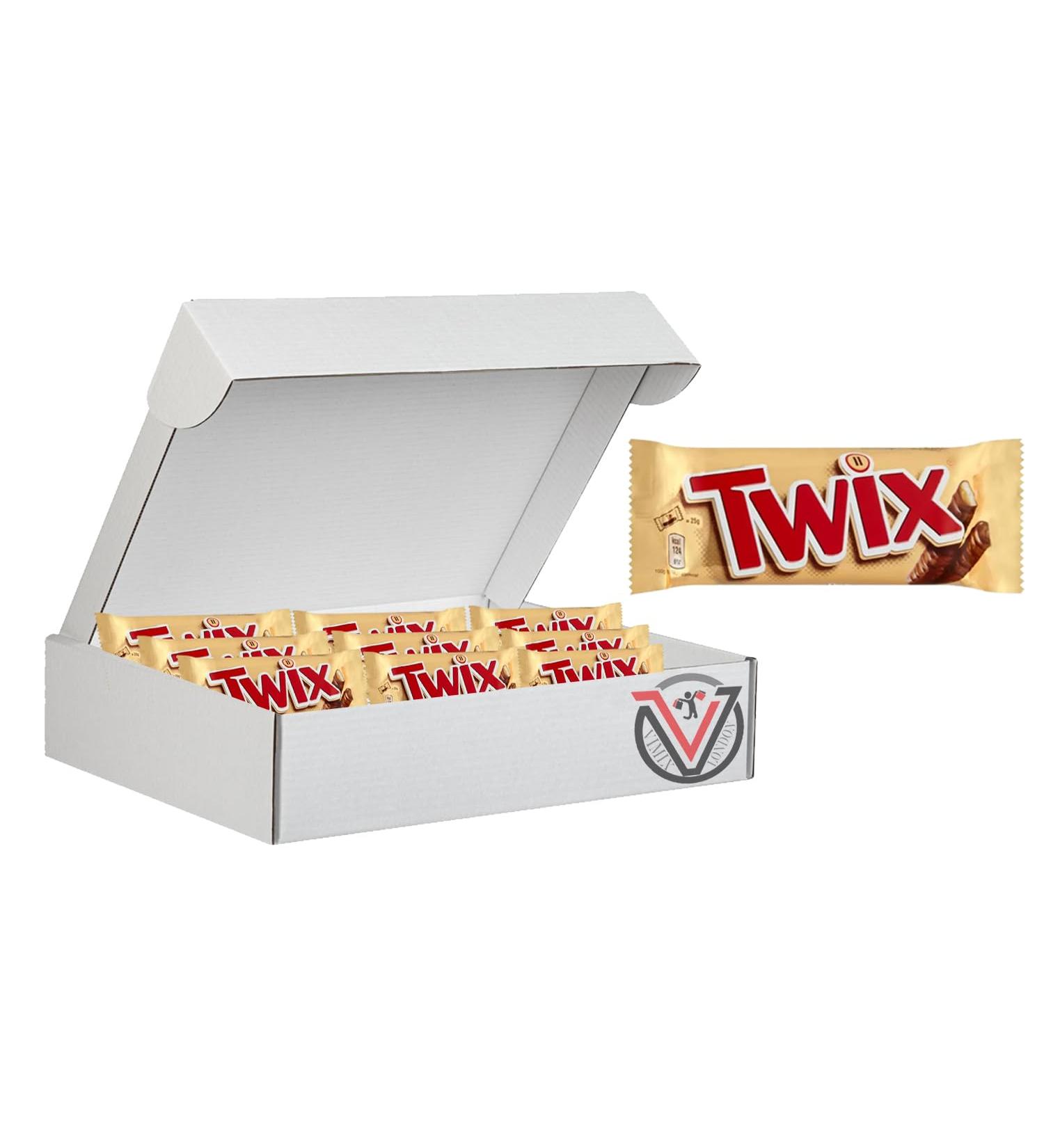 Twix Standard Twin Chocolate Bars 25 x 50g New Christmas Chocolates with VIMIX Gift Box - Buy Online on GoSupps.com