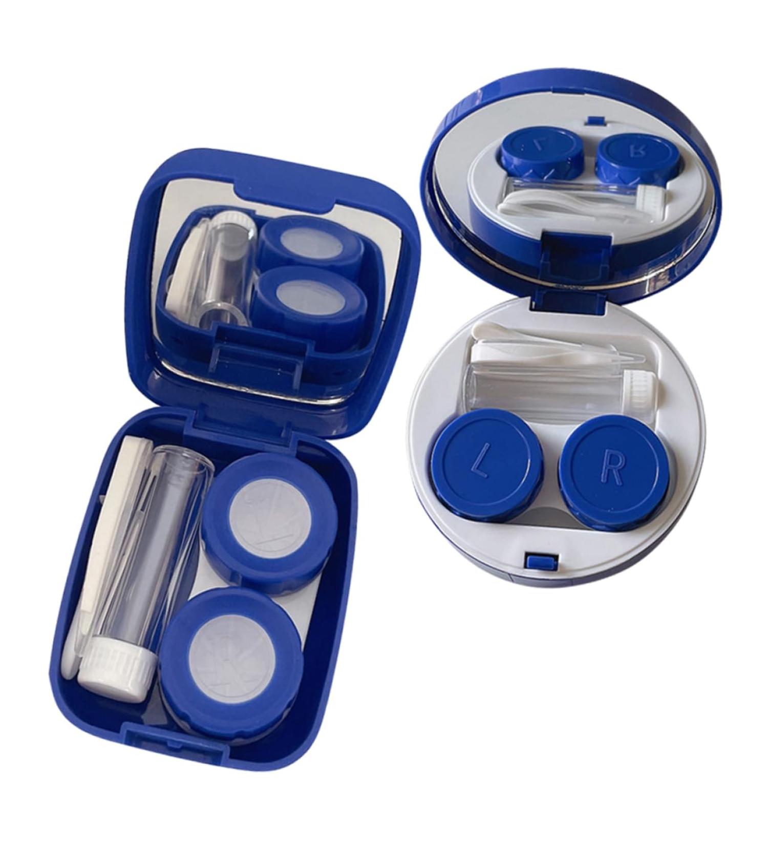 Partykindom Colored Contact Lens Case with Mirror | Travel-Friendly Kit for Lenses & Makeup | Durable Plastic Container - Buy Online on GoSupps.com